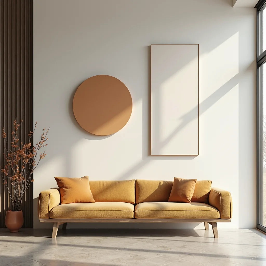 Abstract Wall Designs Elevate Spaces with Shapes at Home