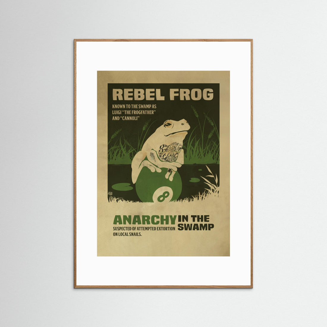 prisoner frog funny poster by Dion Gem