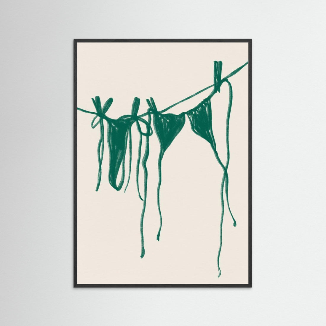 Bikini hanging on line by Tara Royle