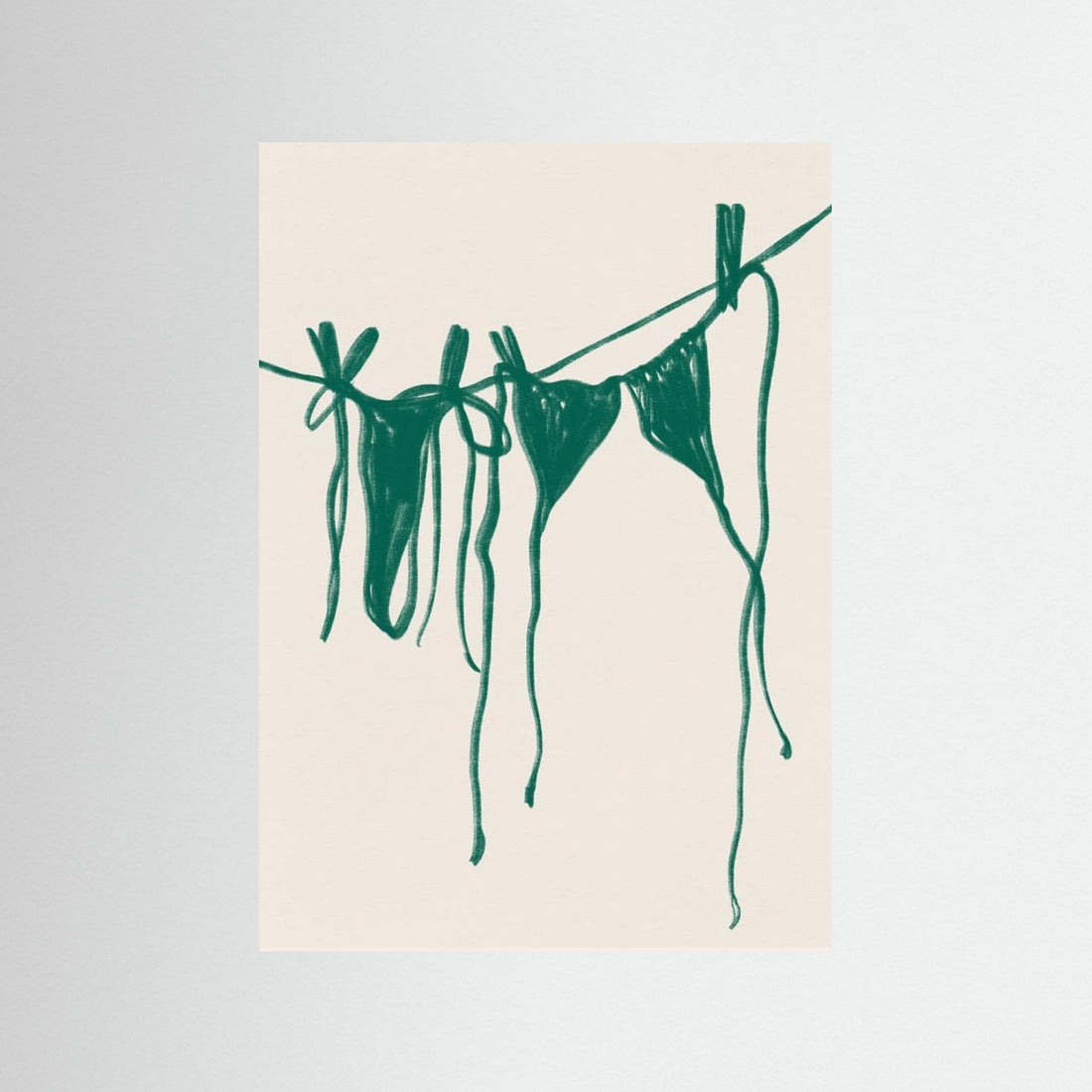 Bikini hanging on line by Tara Royle