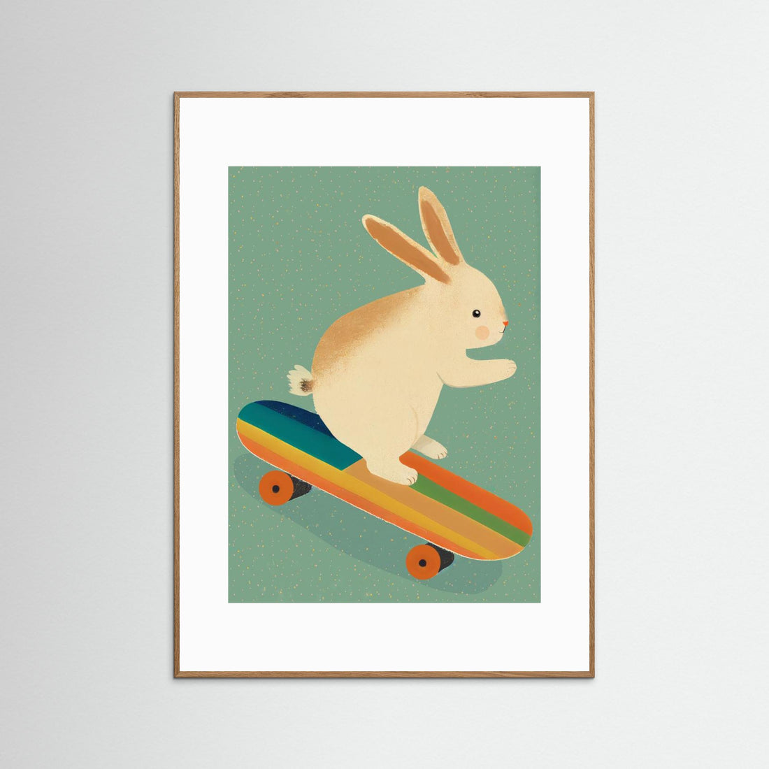 Bunny On Skateboard by Treechild