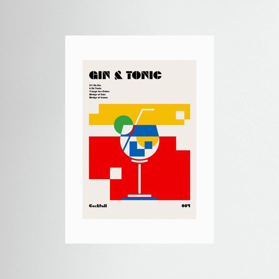 Gin & Tonic Bauhaus Cocktail by Retrodrome