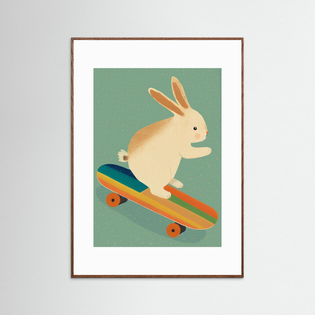 Bunny On Skateboard by Treechild