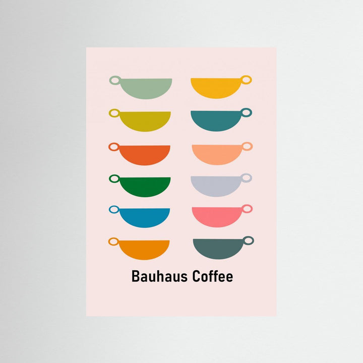 Bauhaus Coffee by Sannel Larson - Fine Art Paper Print - dreamtprint.art - 14 x 21 cm / 5 x 8″ (A5)