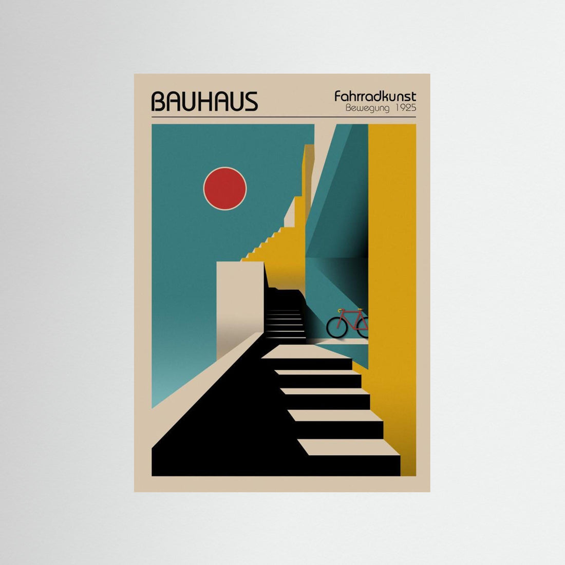 Bauhaus Fahrradkunst by Fadil Roze - Fine Art Paper Print - dreamtprint.art - 14 x 21 cm / 5 x 8″ (A5)