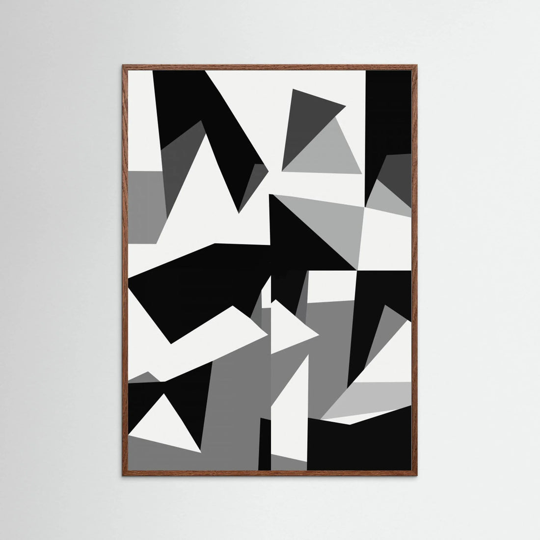 Black And White Triangles 02 by Little Dean - Fine Art Paper Print - dreamtprint.art - 14 x 21 cm / 5 x 8″ (A5)
