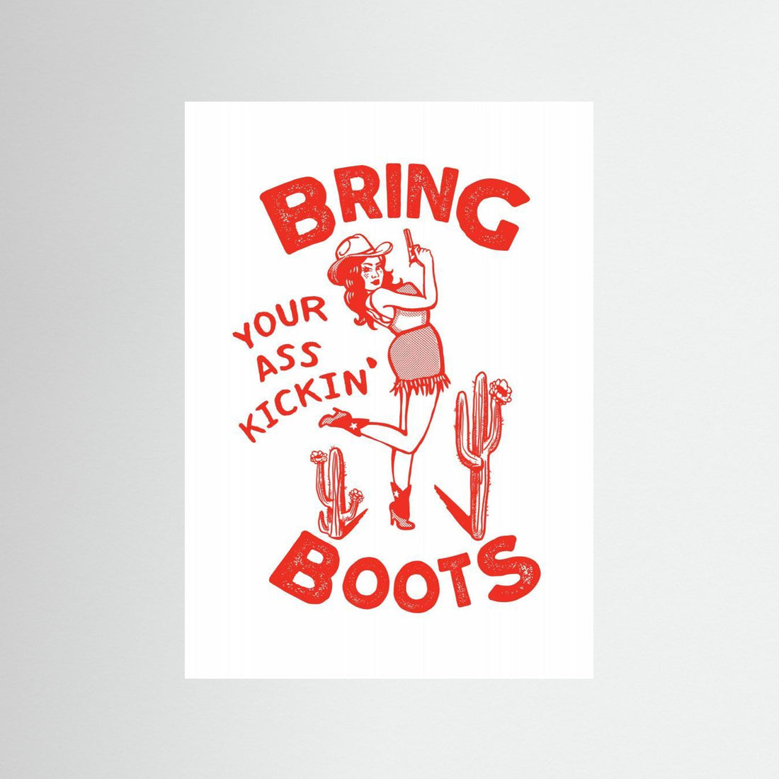 Ass Kicking Boots Funny Western Cowgirl by The Whiskey Ginger
