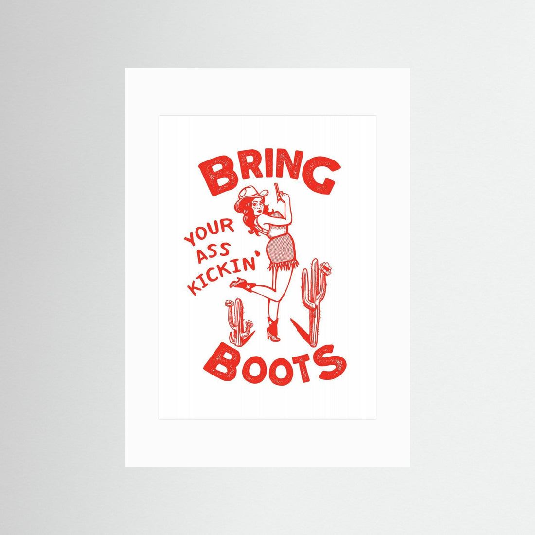 Ass Kicking Boots Funny Western Cowgirl by The Whiskey Ginger