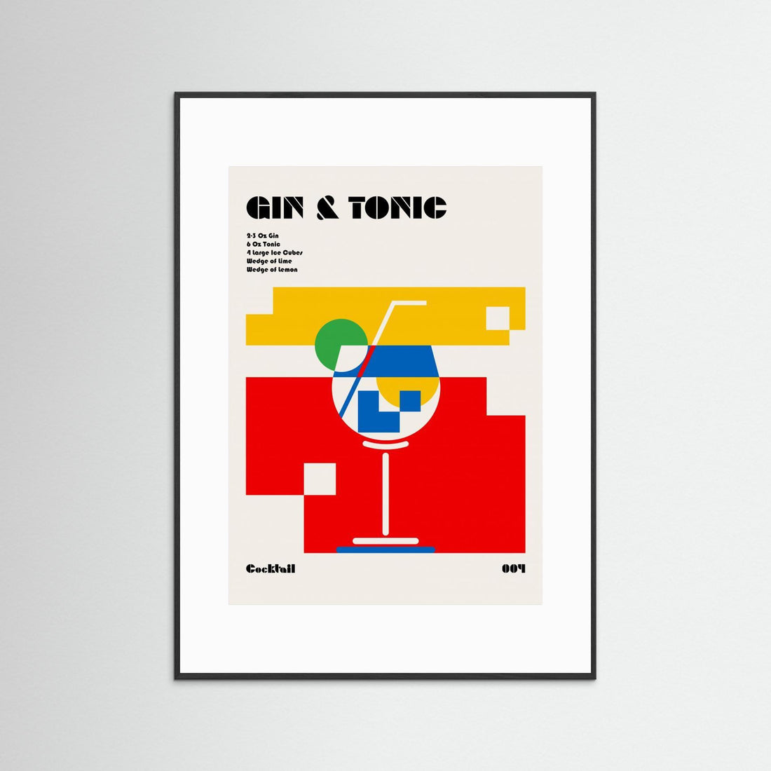 Gin & Tonic Bauhaus Cocktail by Retrodrome
