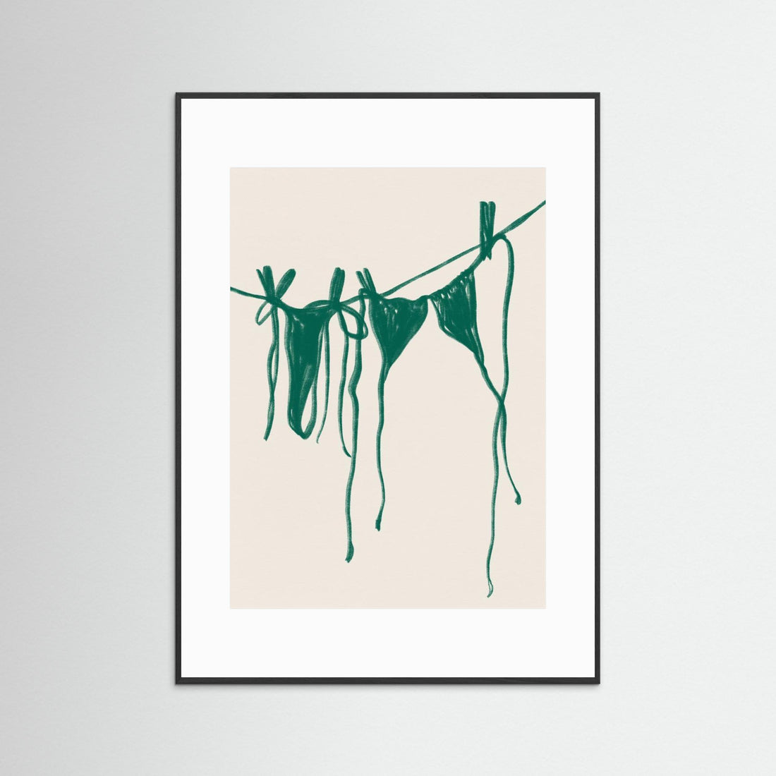 Bikini hanging on line by Tara Royle