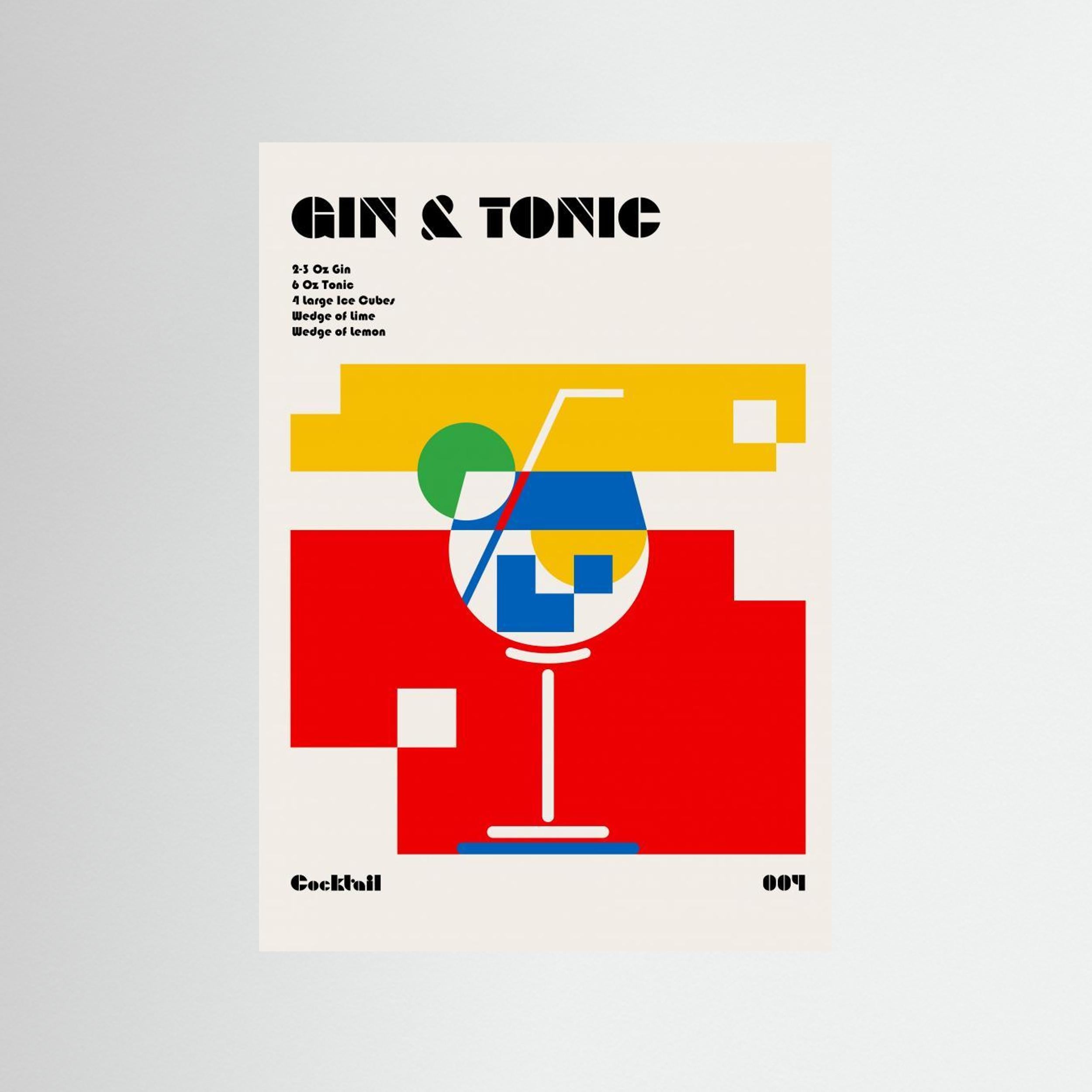 Gin & Tonic Bauhaus Cocktail by Retrodrome