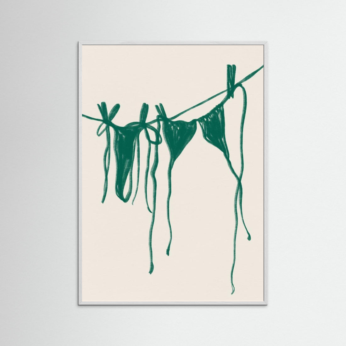 Bikini hanging on line by Tara Royle