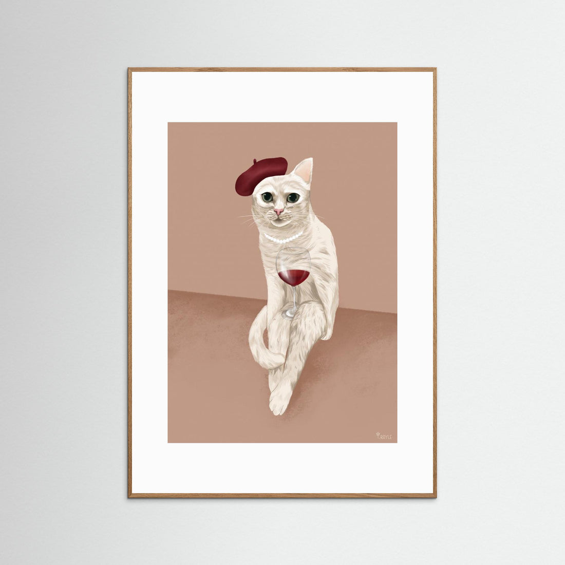 Classy Wine Cat by Tara Royle