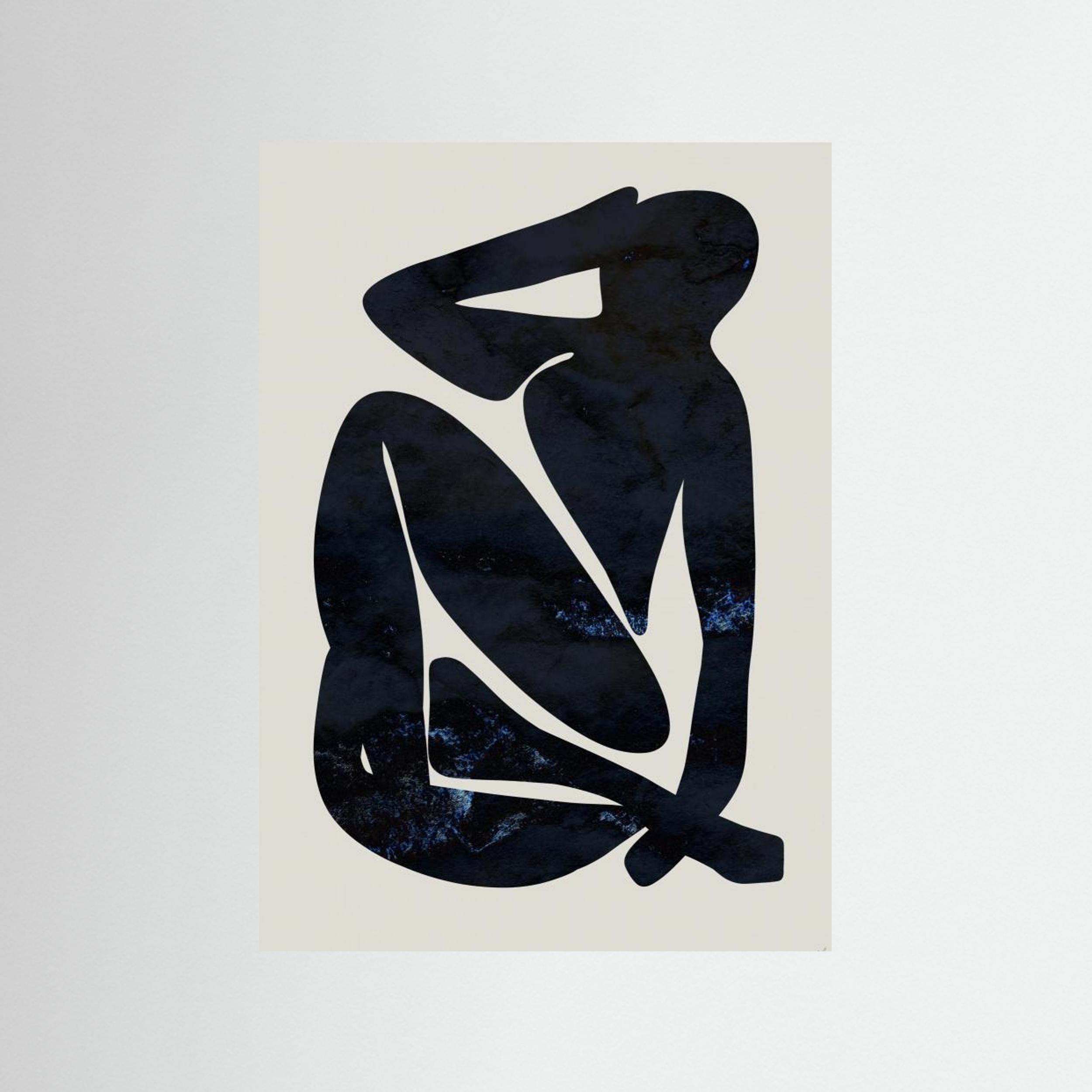 Dark Blue Woman by Anne Marie Volfova