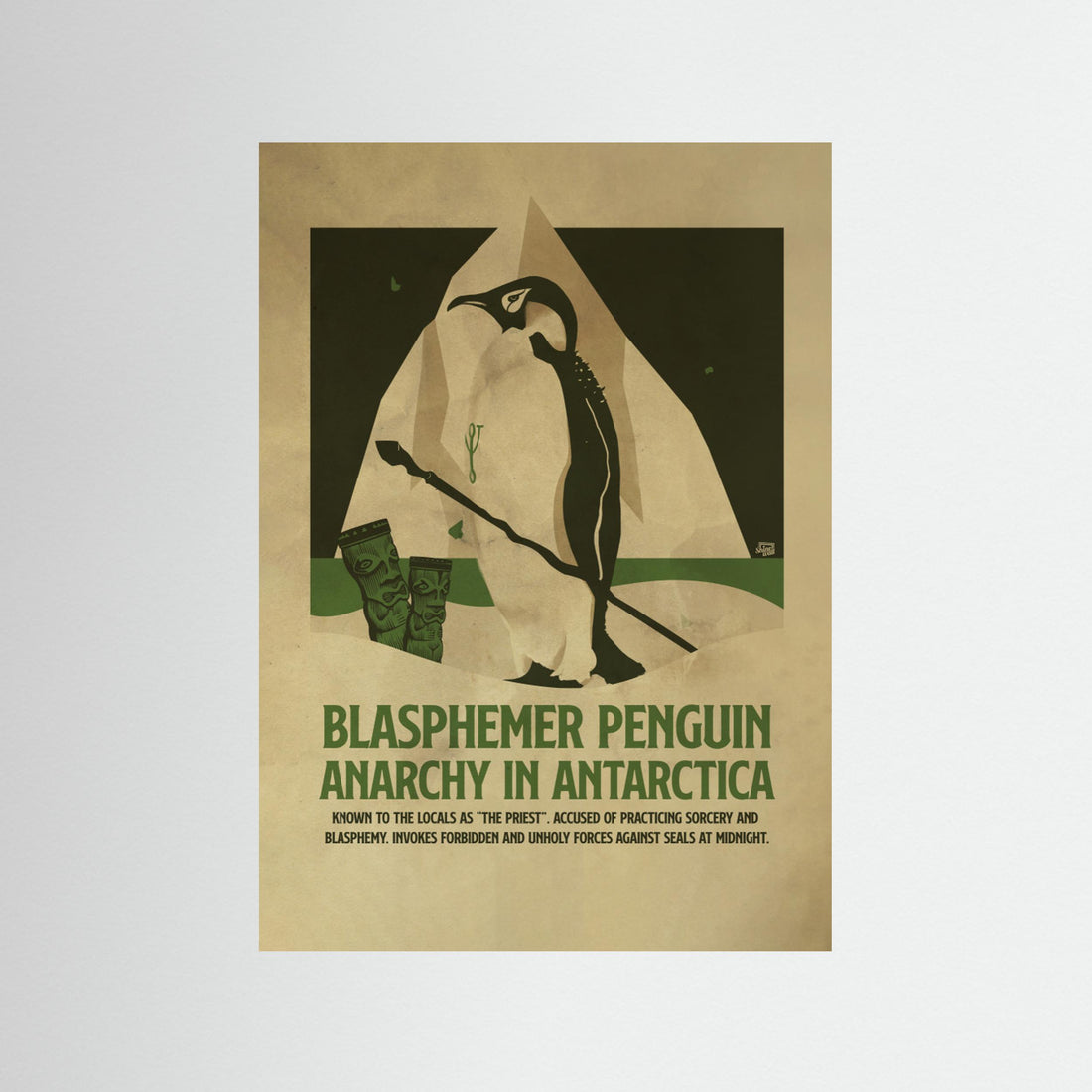 Penquin funny print by Dion Gem