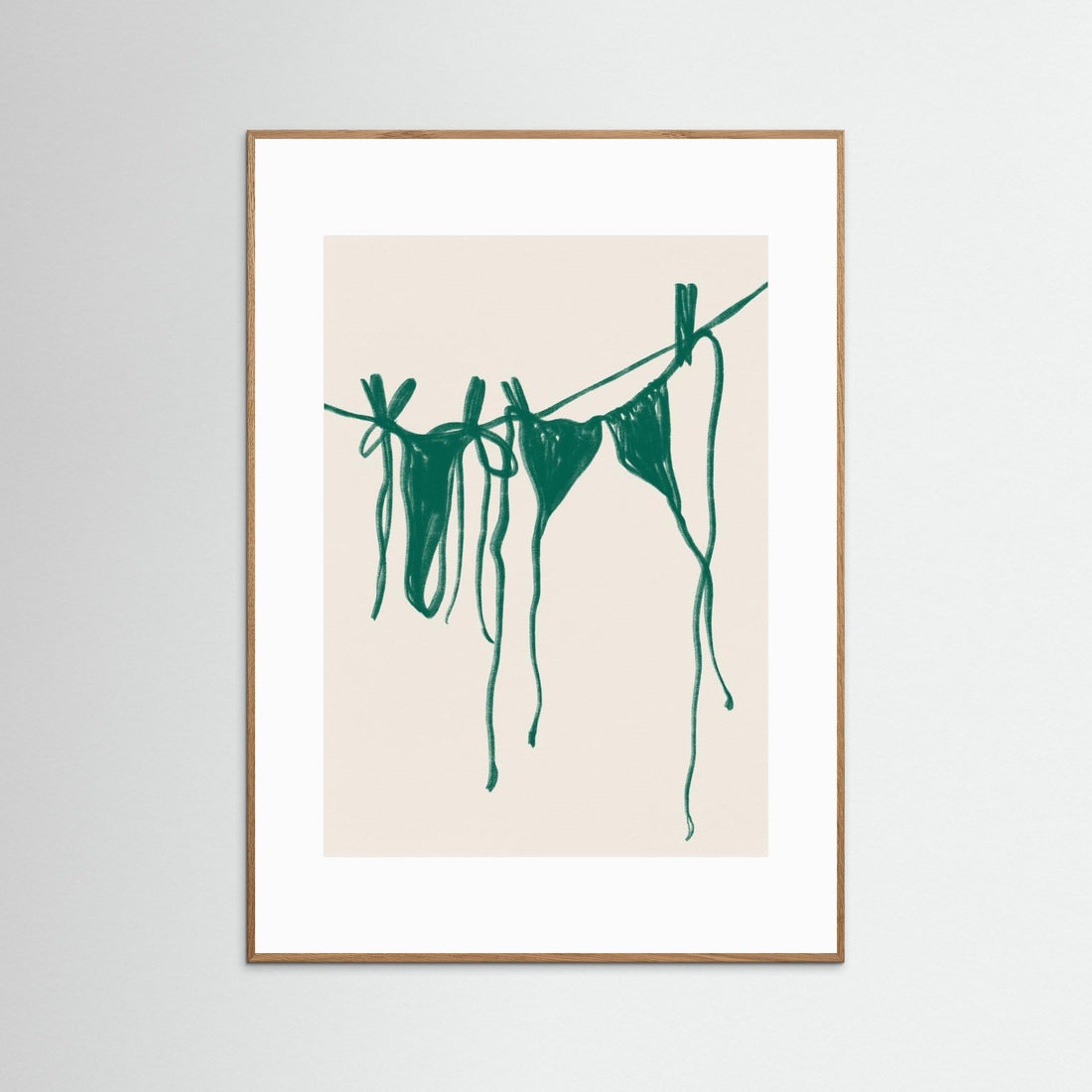 Bikini hanging on line by Tara Royle