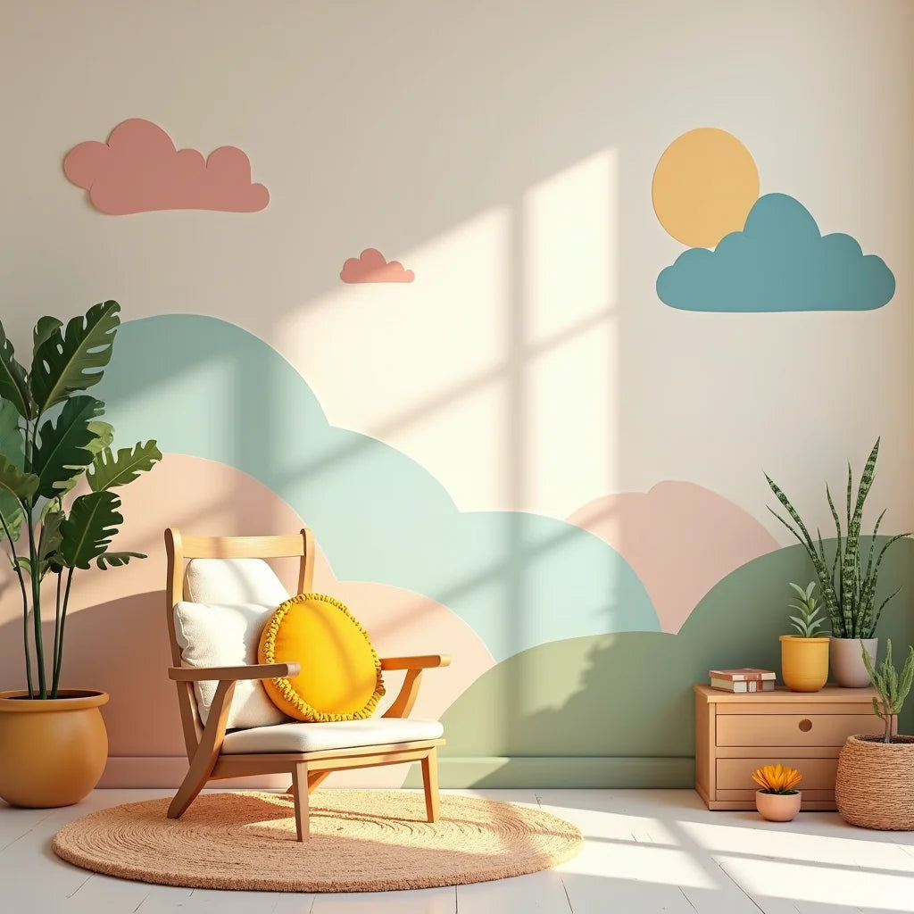 Creative colourful children's room artwork ideas for play
