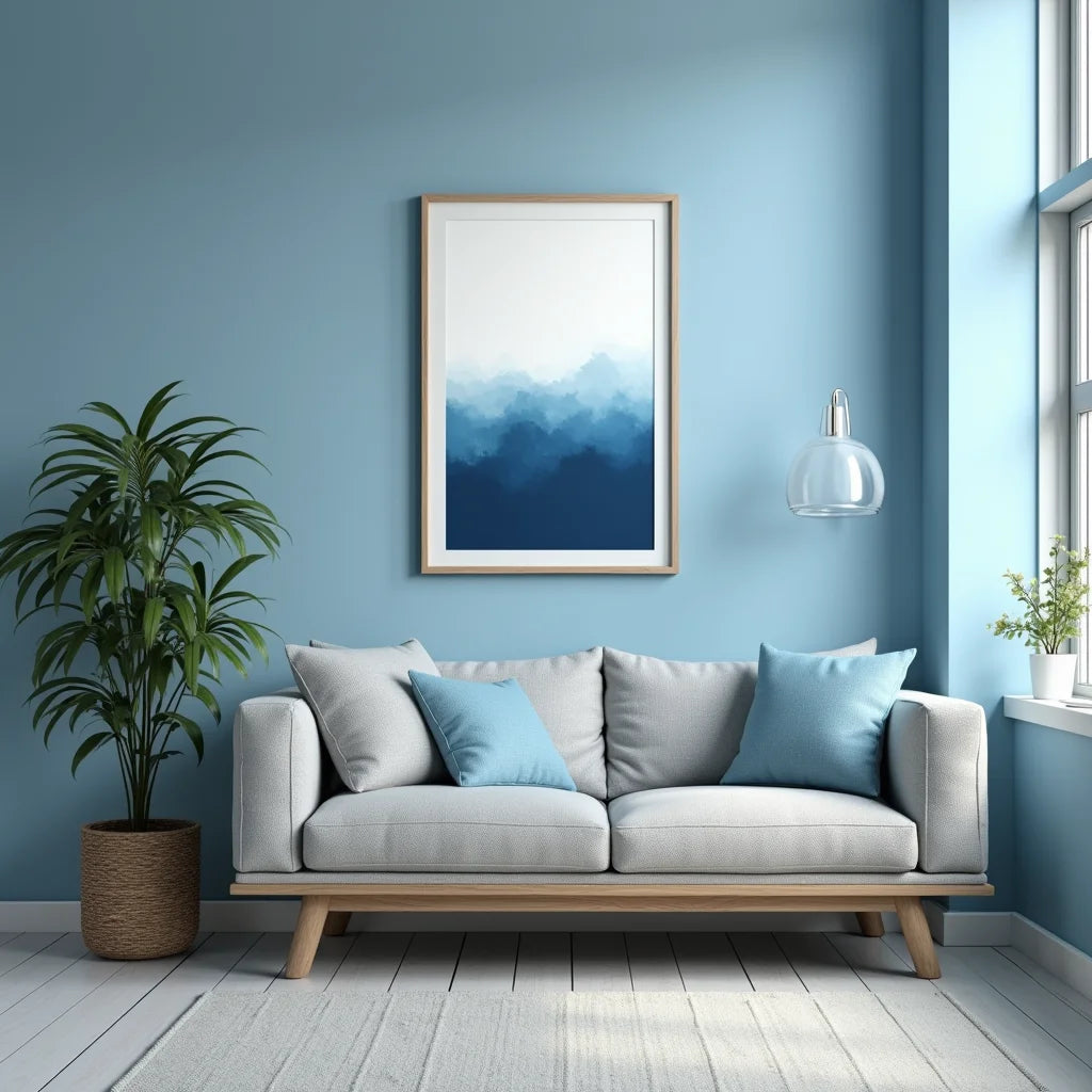 Blue Wall Art Ideas to Create Calm and Colorful Interiors at Home