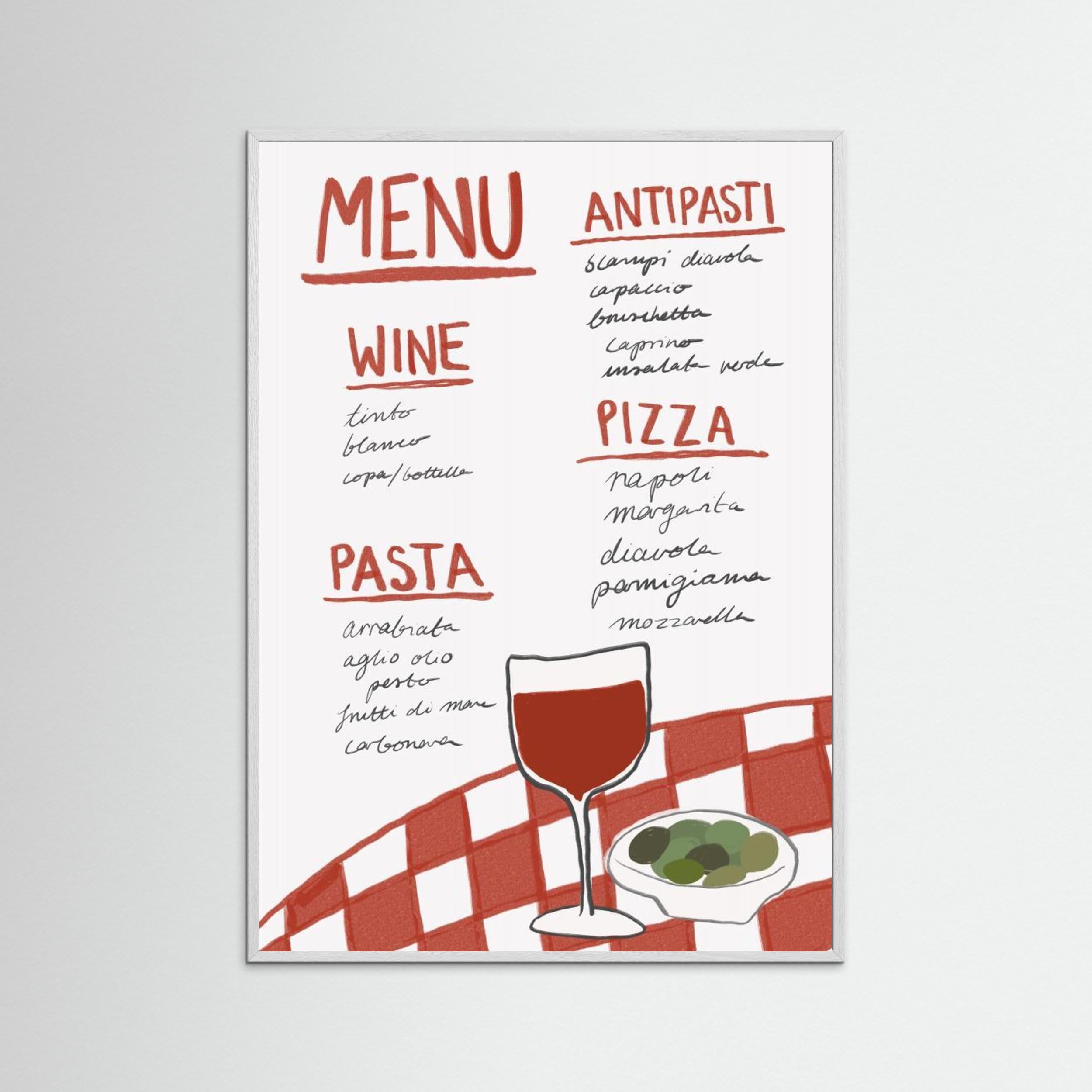 Italian Menu by Athene Fritsch