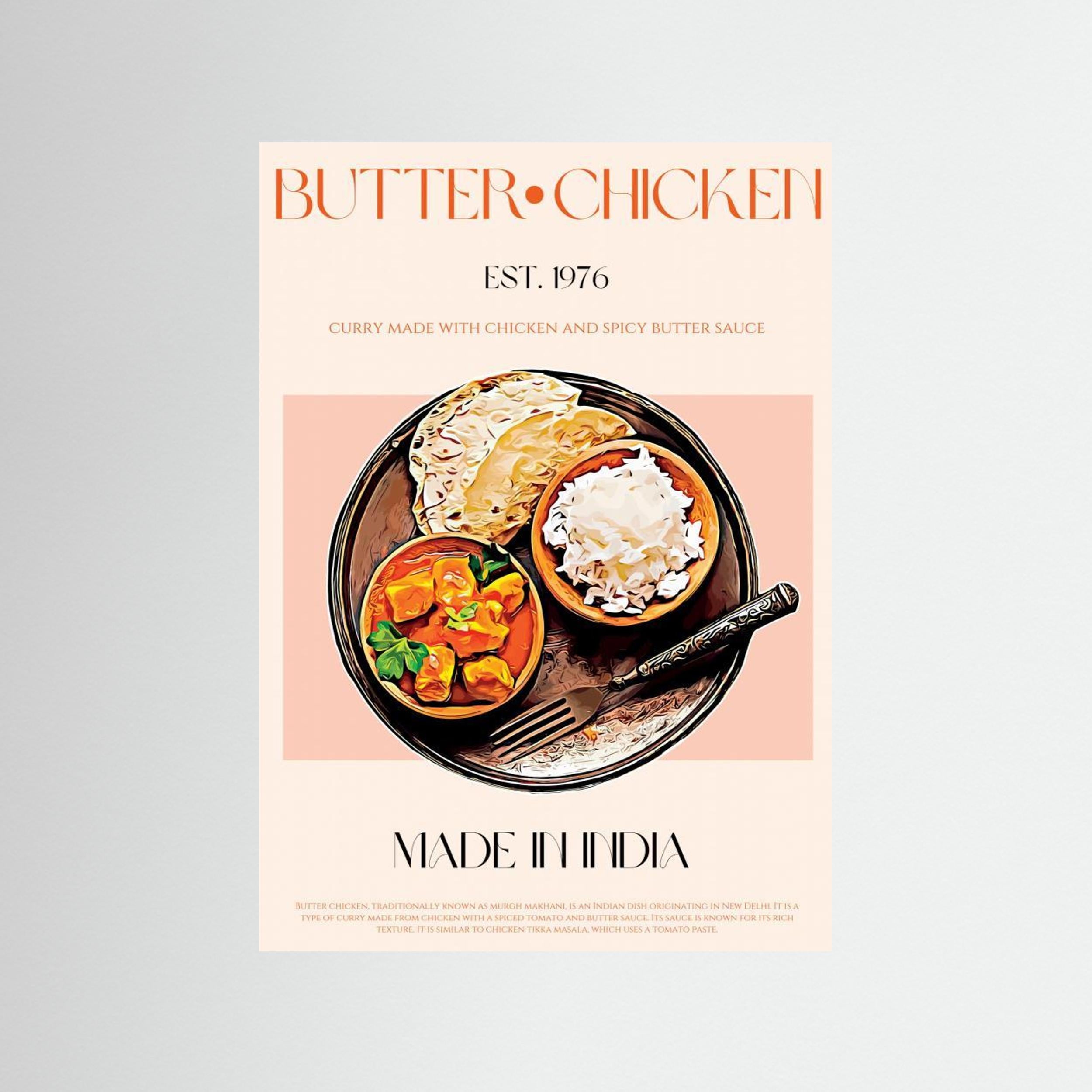 23ratiobutterchickenprint by Nazma Khokhar