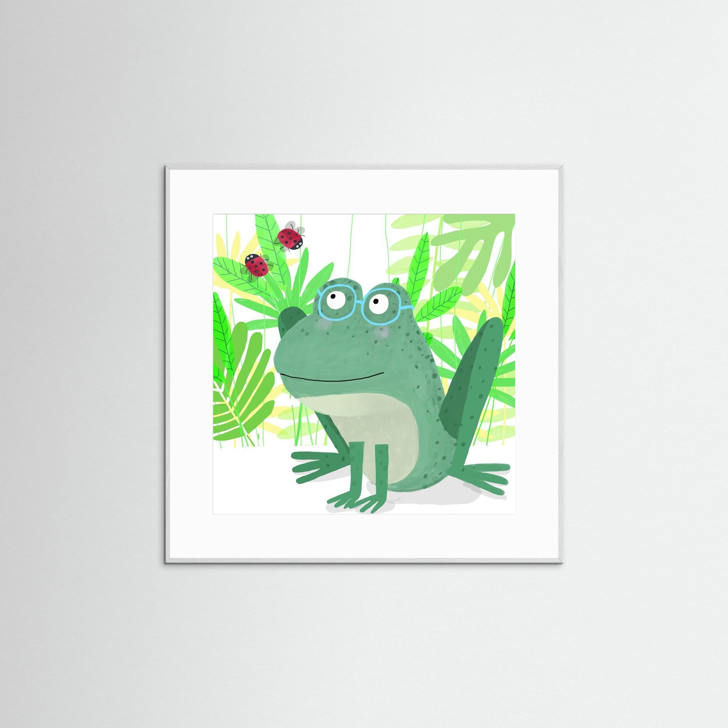 Funny Jungle Frog with Ladybirds by Carla Daly