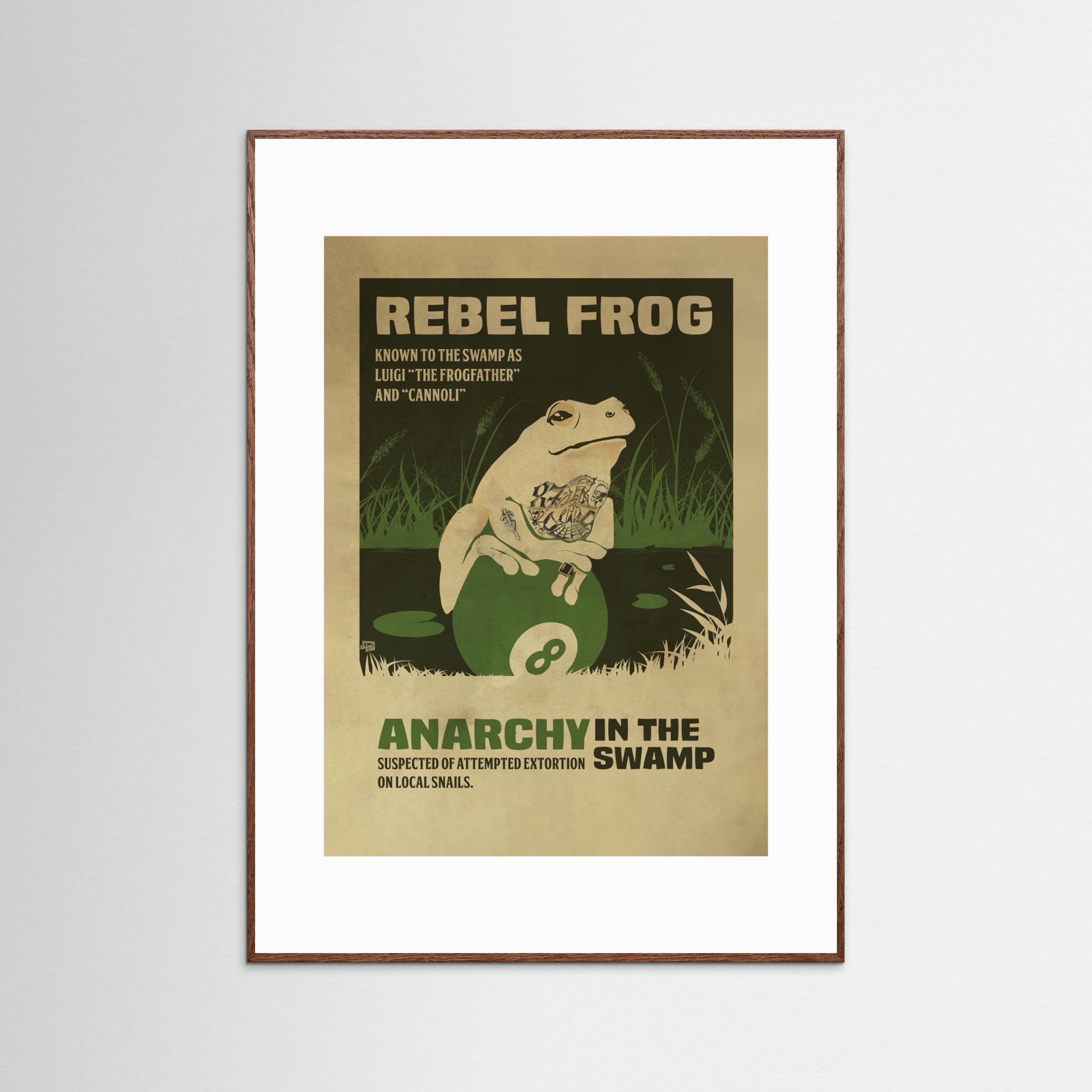 prisoner frog funny poster by Dion Gem