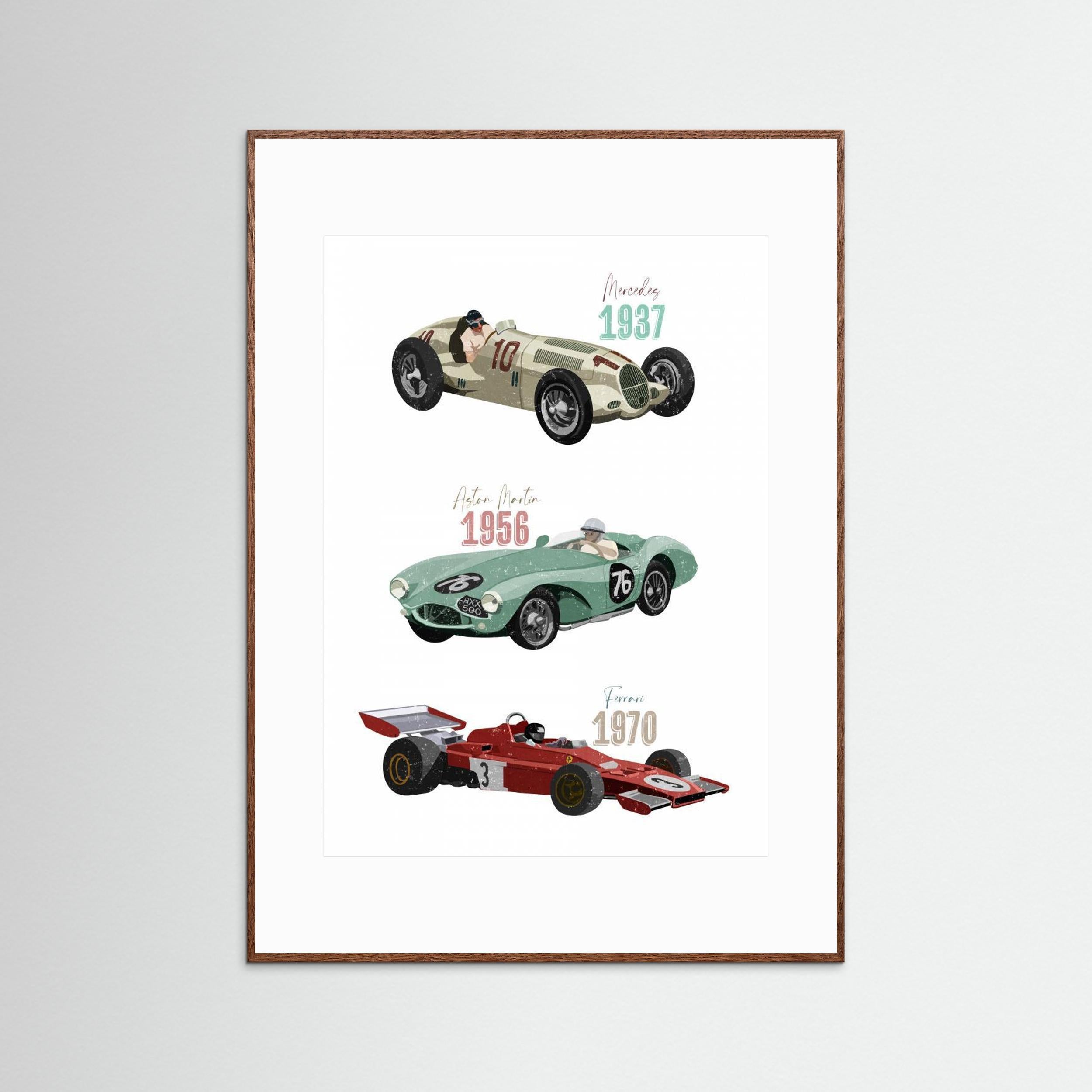 Vintage Racecars by Goed Blauw