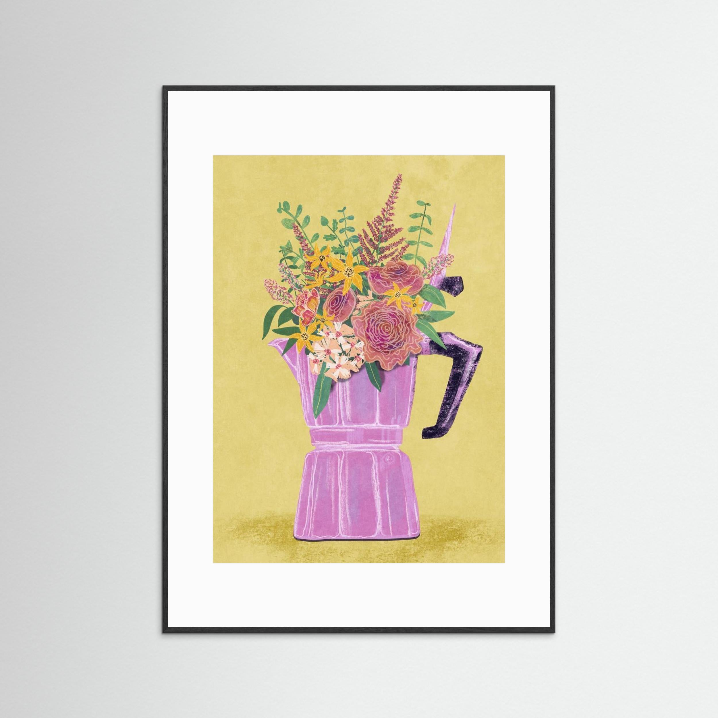 Espresso Maker with Flowers by Raissa Oltmanns