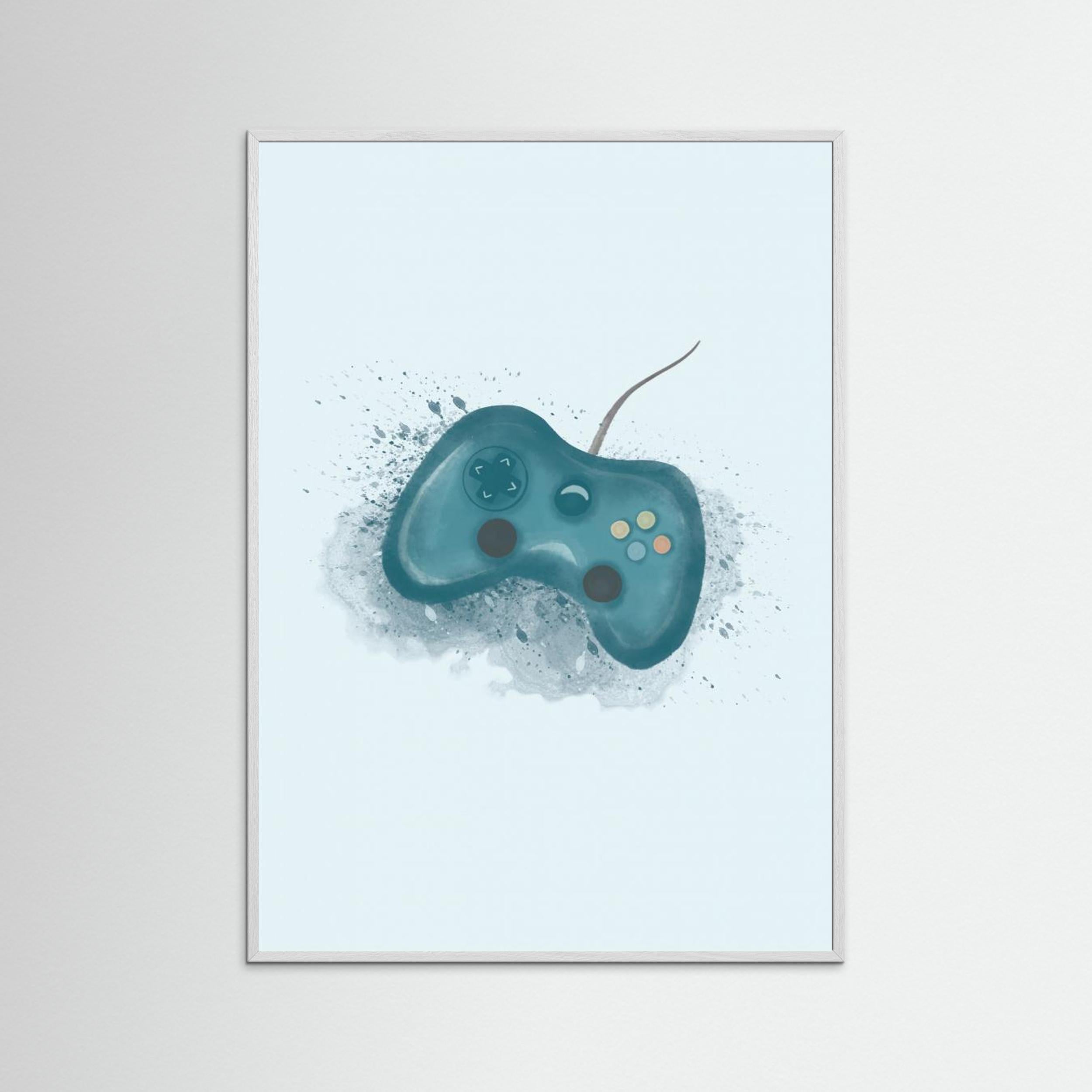 Gamer Splash Blue by Aminah Eleonora