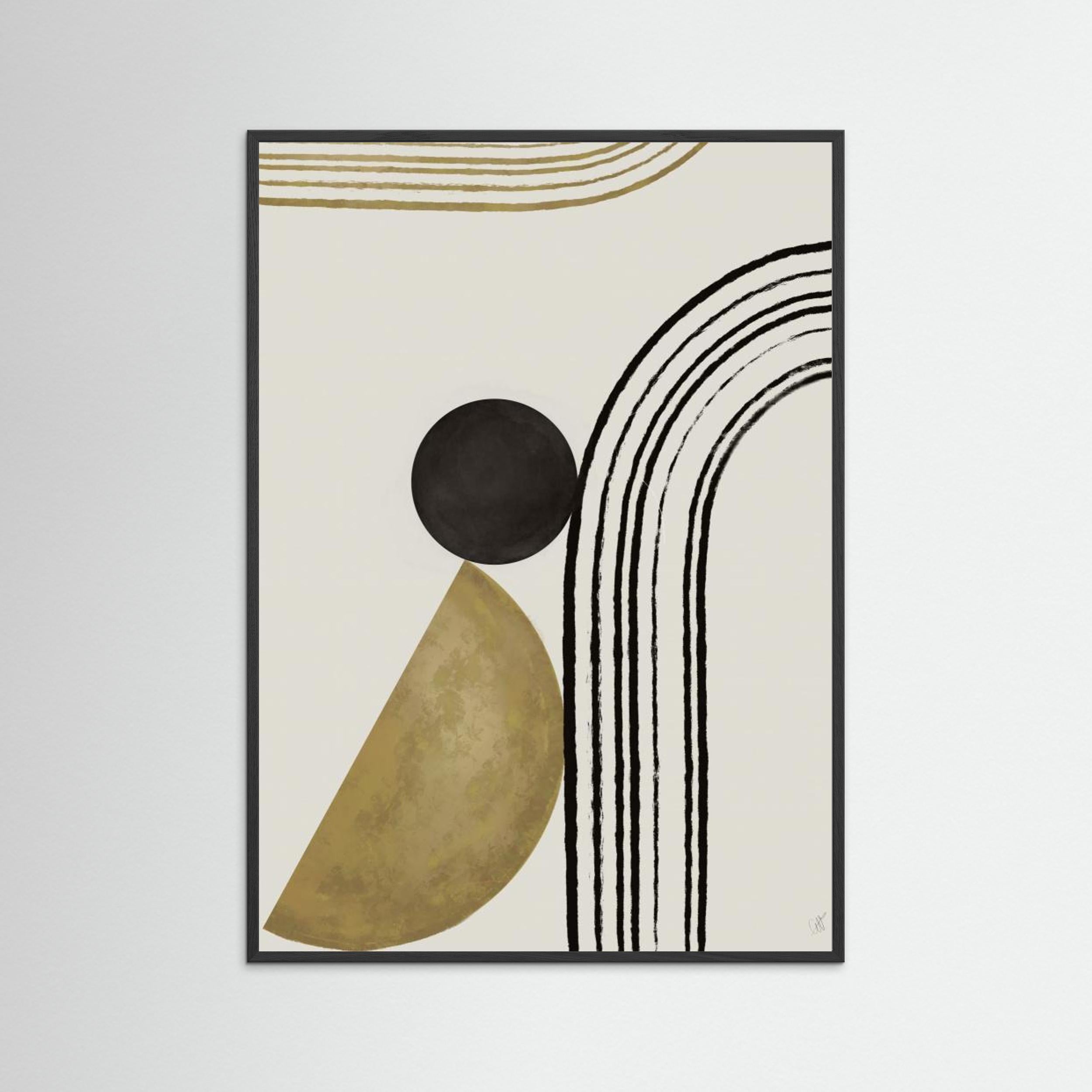 Scandi Gold Abstract by Anne Marie Volfova