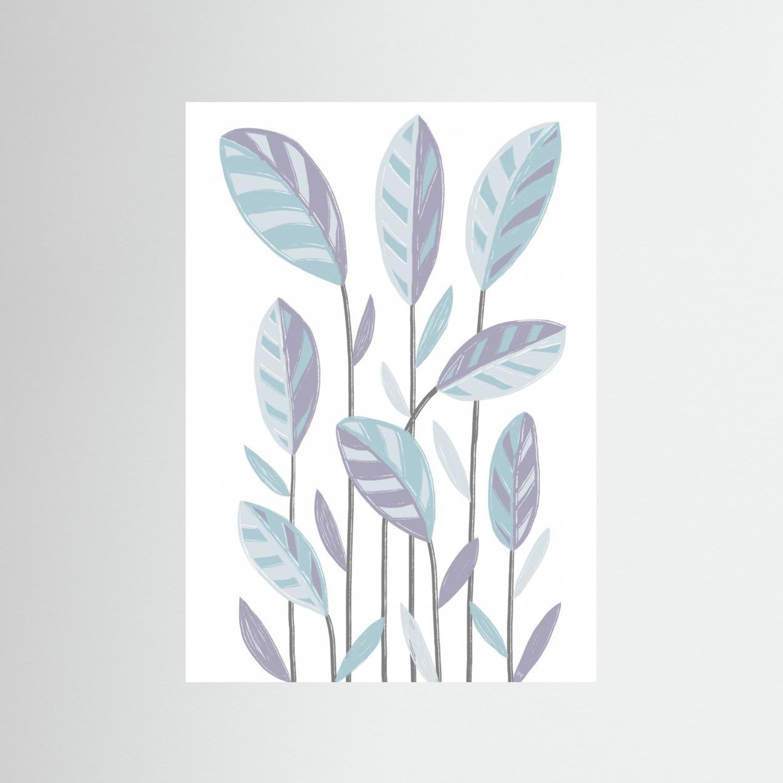 Funky Plants Blue by Martina