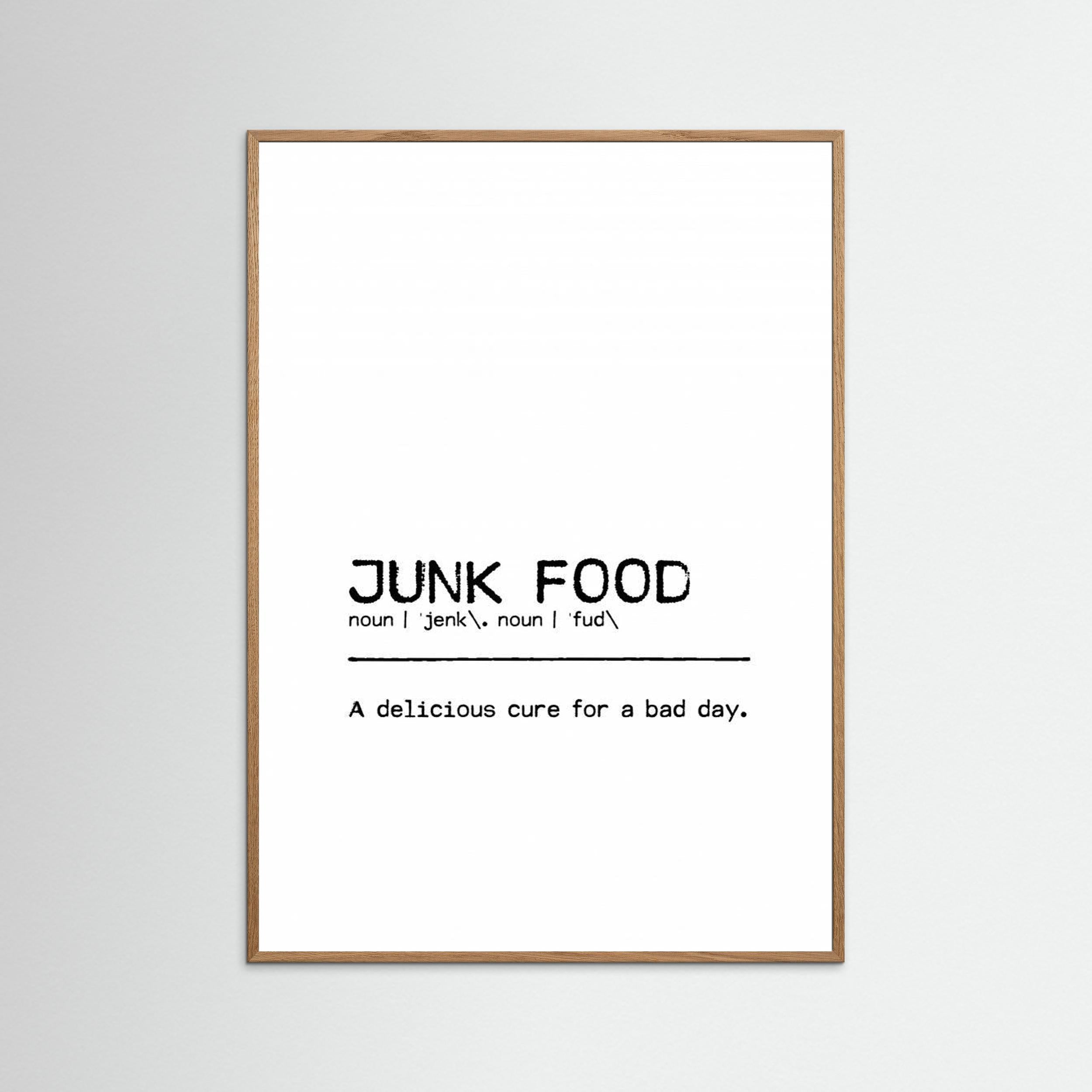 Quote Junk Food Day by Orara Studio