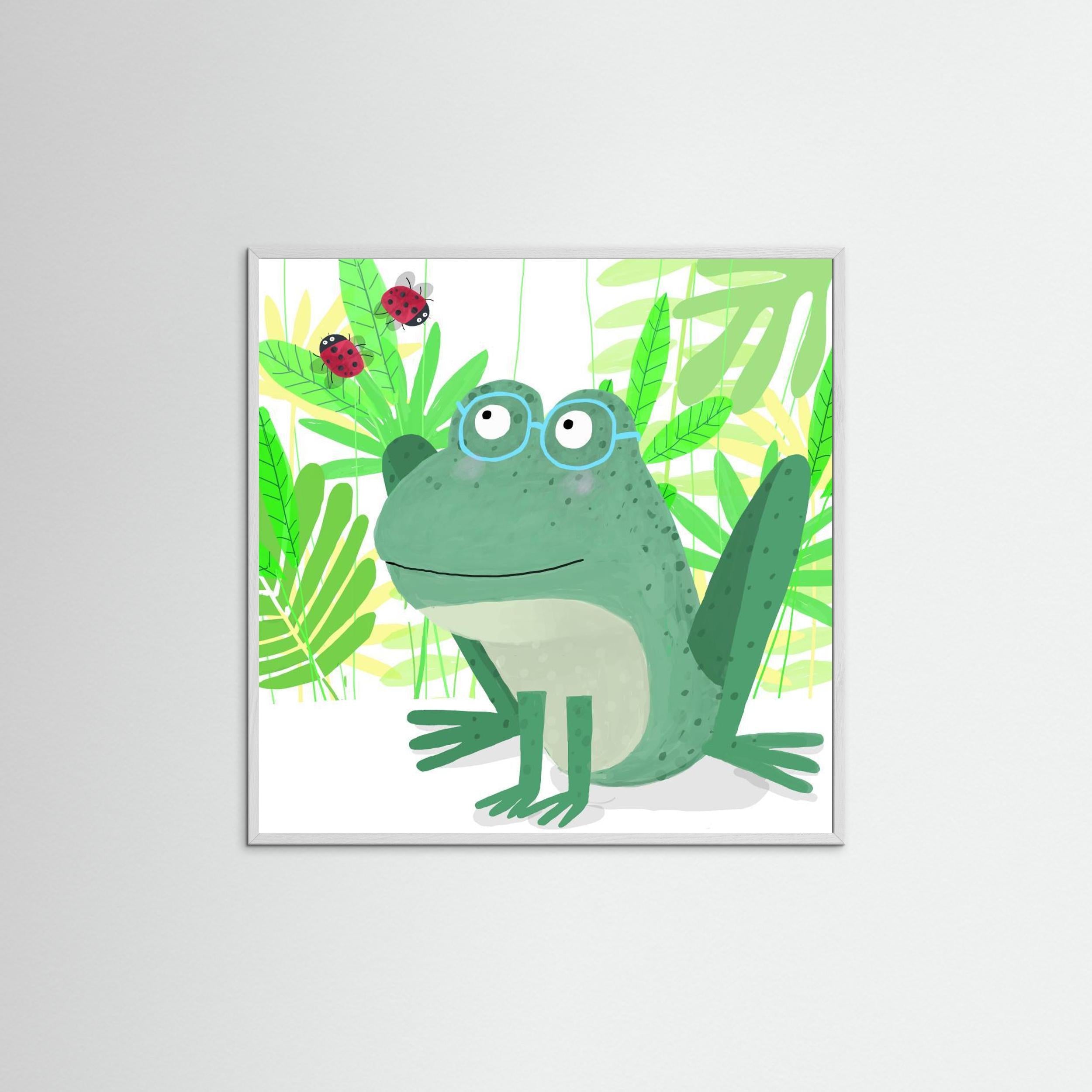 Funny Jungle Frog with Ladybirds by Carla Daly