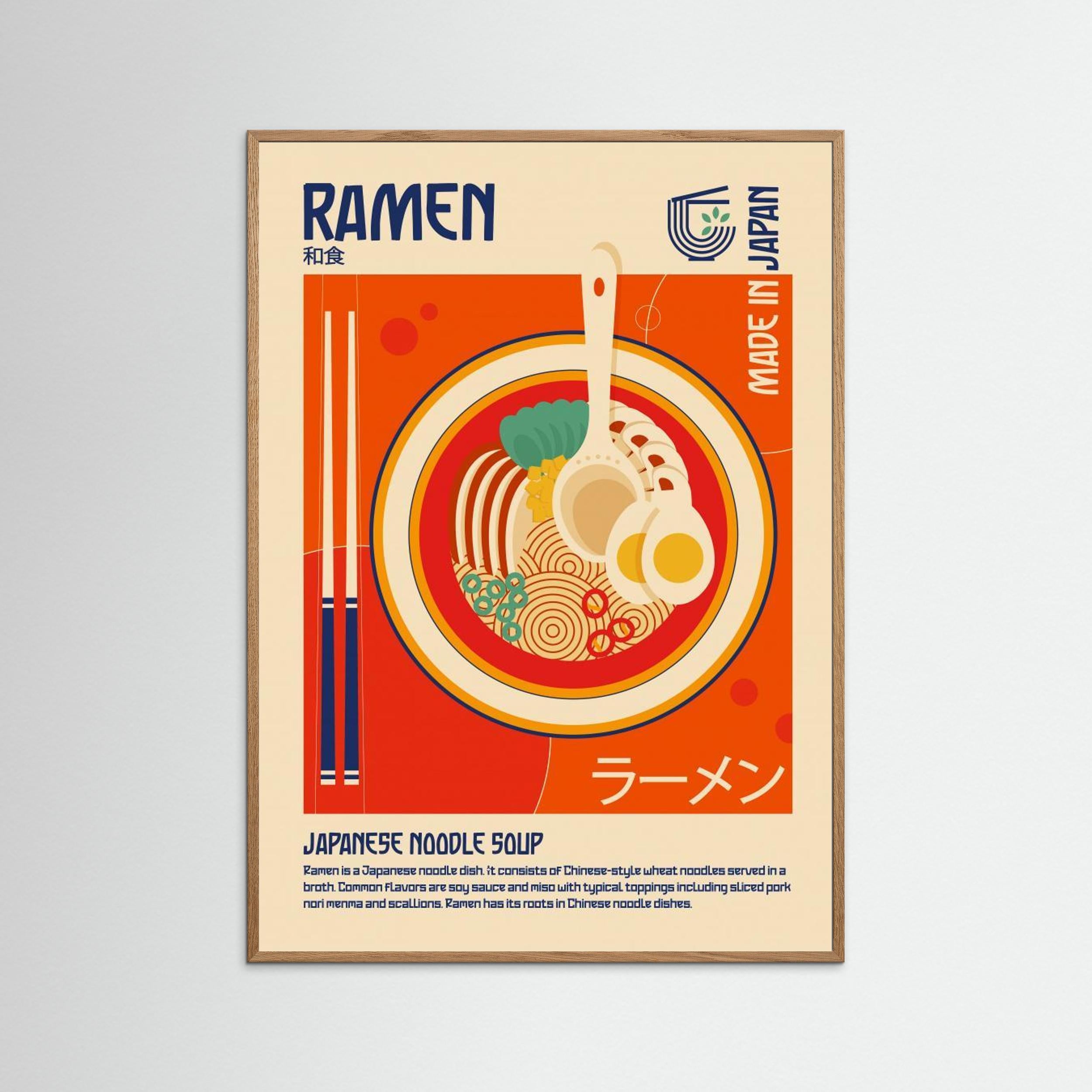 Ramen Japanese Food Print by Retrodrome