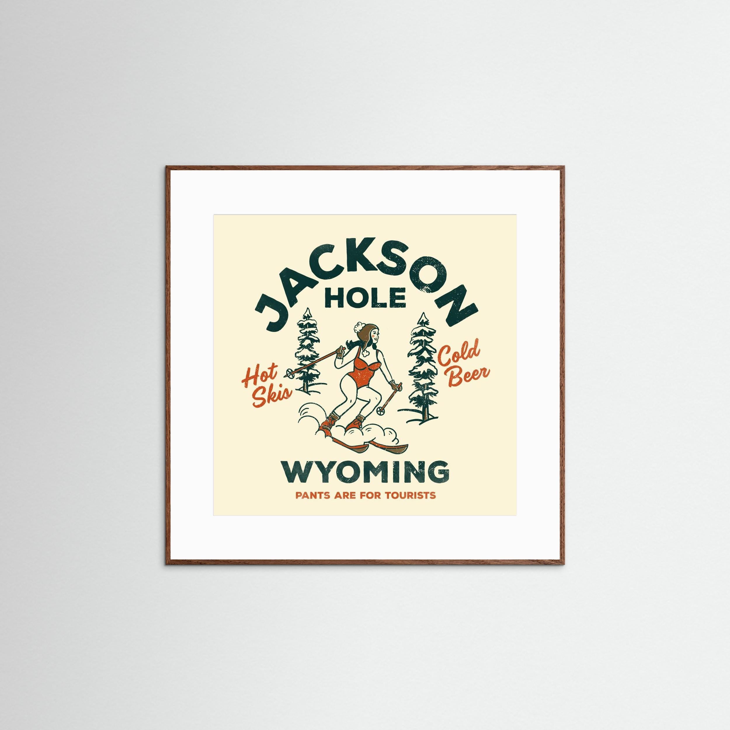 Jackson Hole Wyoming Funny Ski Girl by The Whiskey Ginger