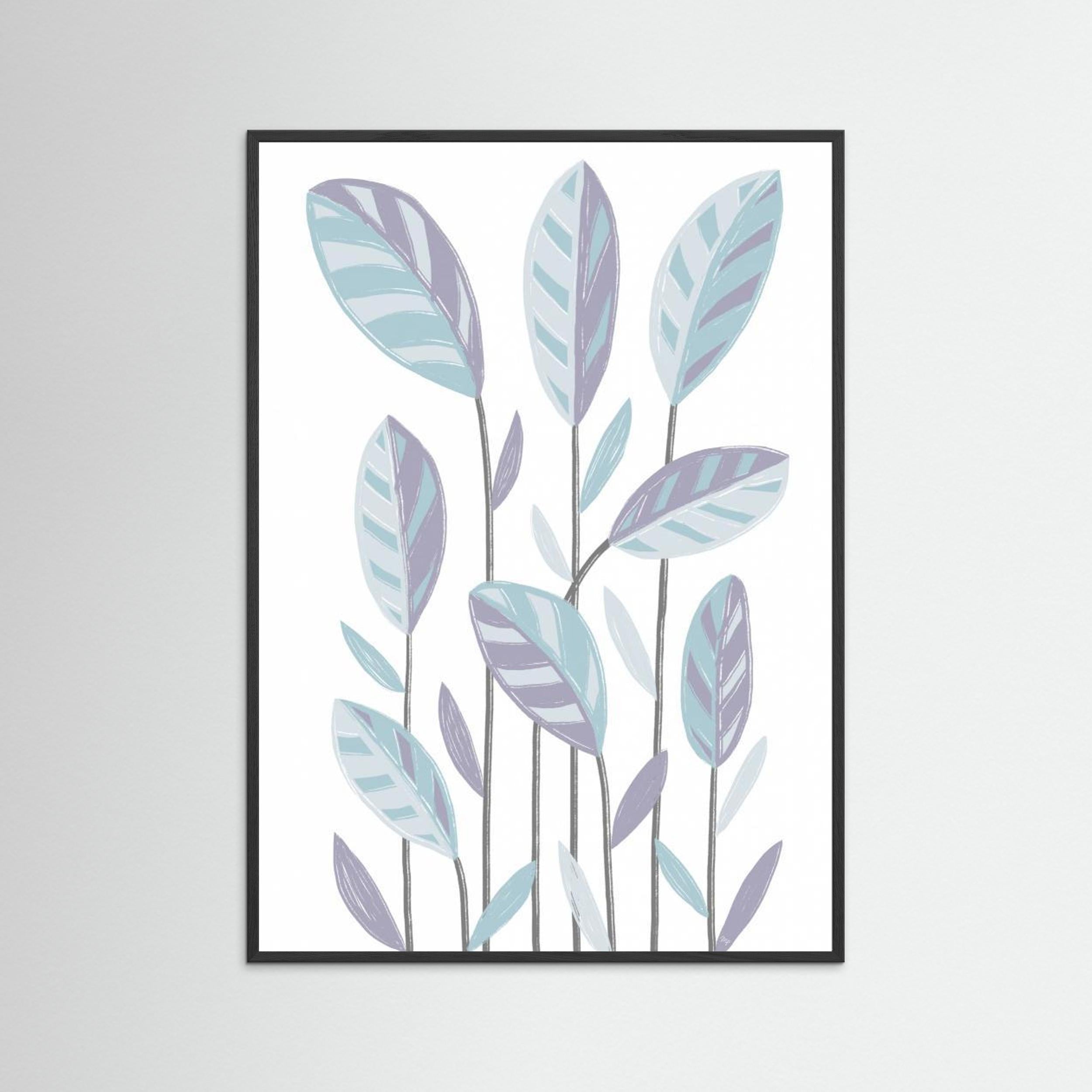 Funky Plants Blue by Martina