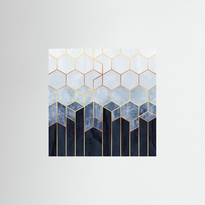 Soft Blue Hexagons by Elisabeth Fredriksson