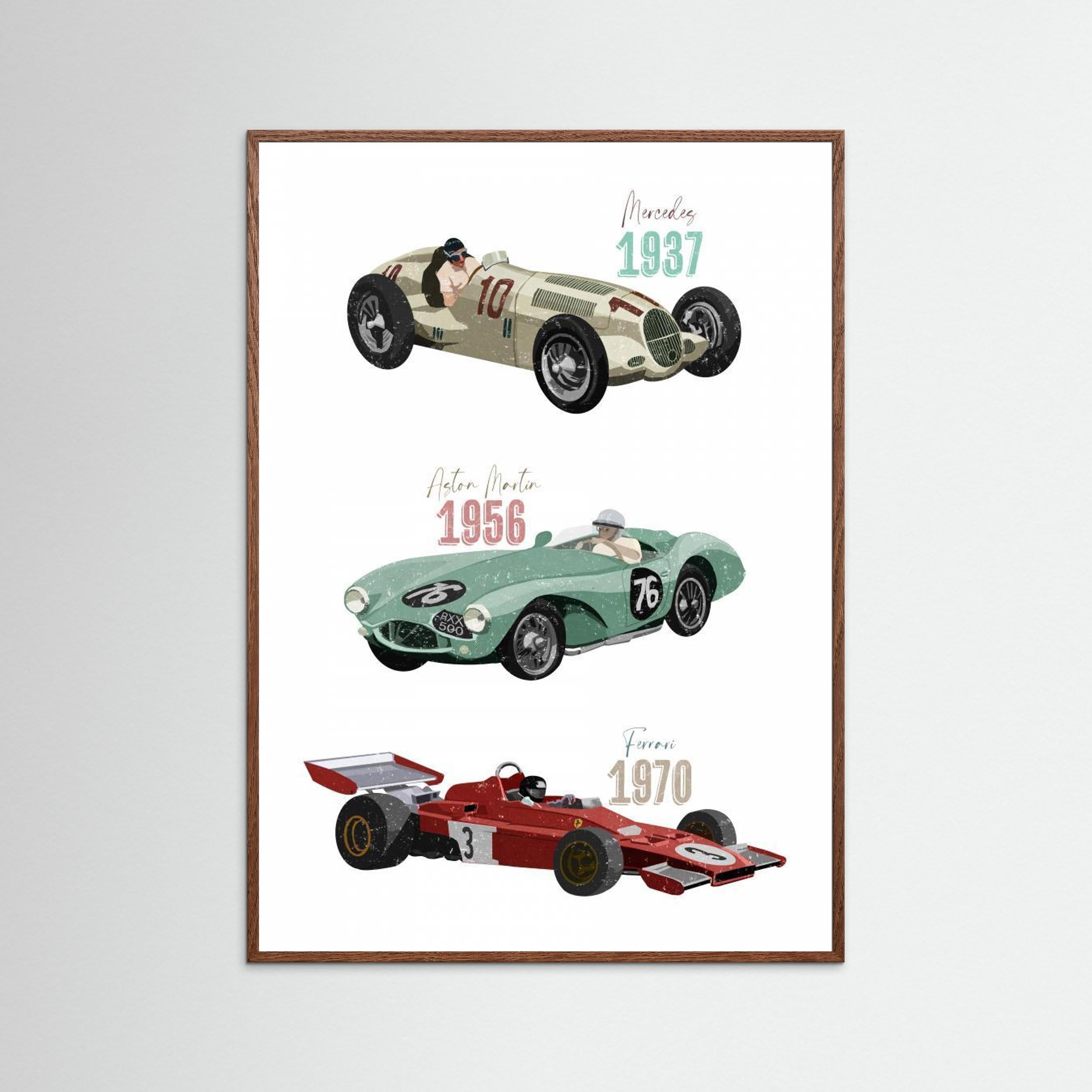 Vintage Racecars by Goed Blauw