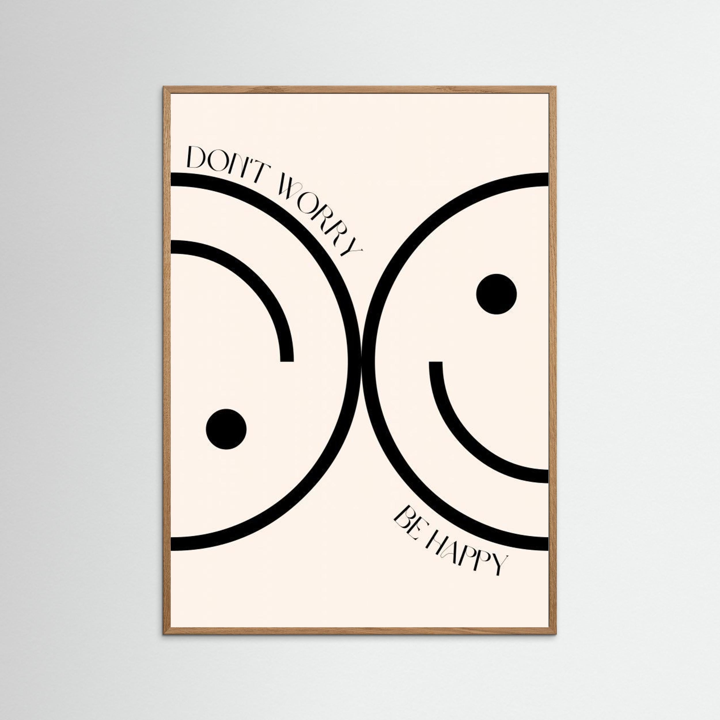 Don't Worry, Be Happy Print by Nazma Khokhar