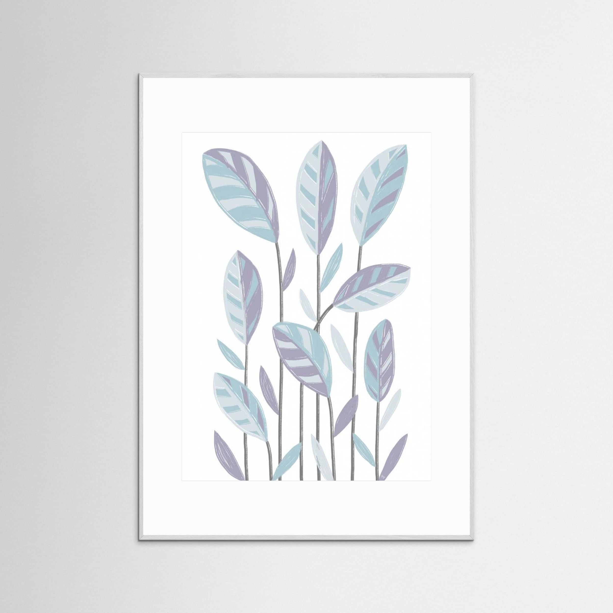 Funky Plants Blue by Martina