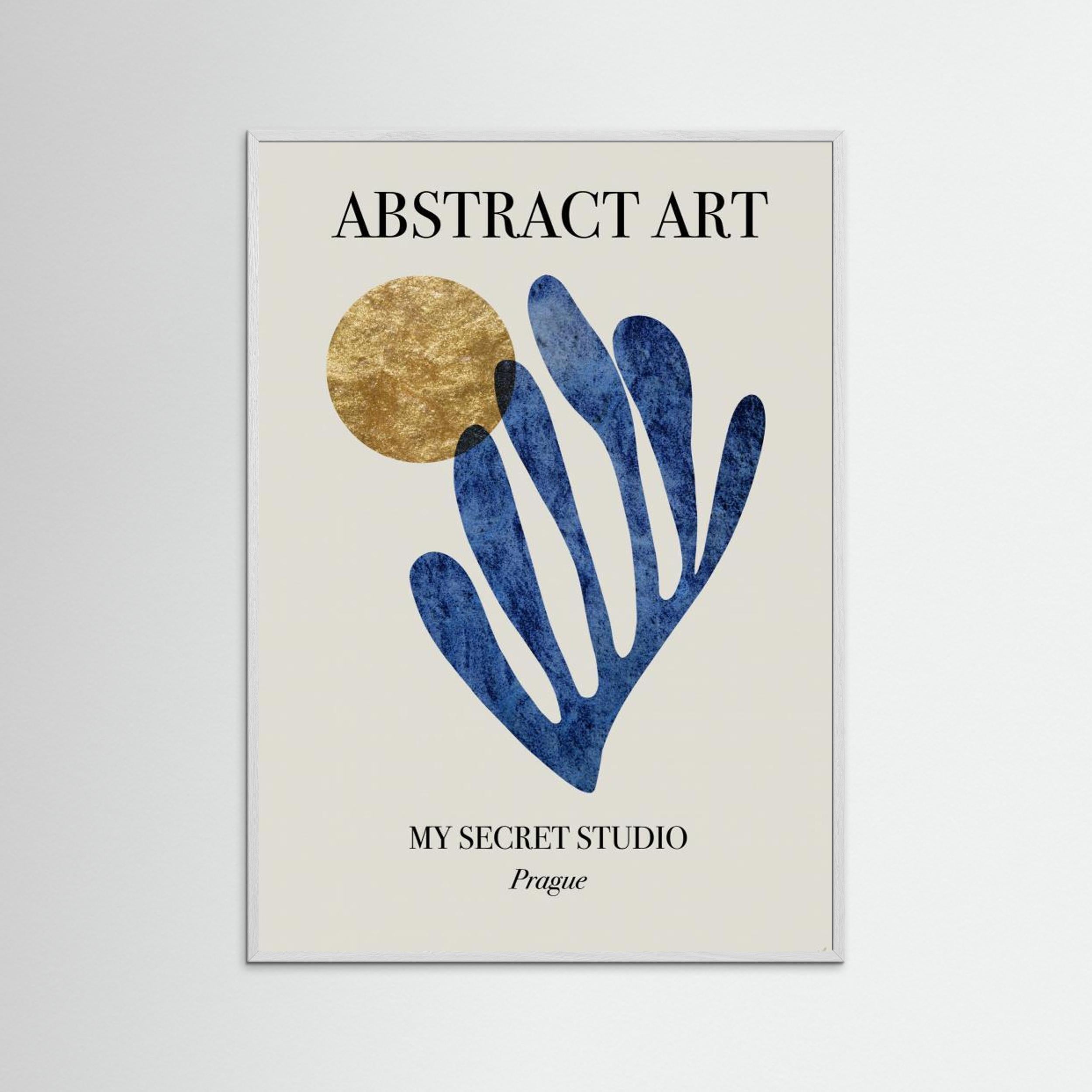 Abstract Blue Leaf by Anne Marie Volfova