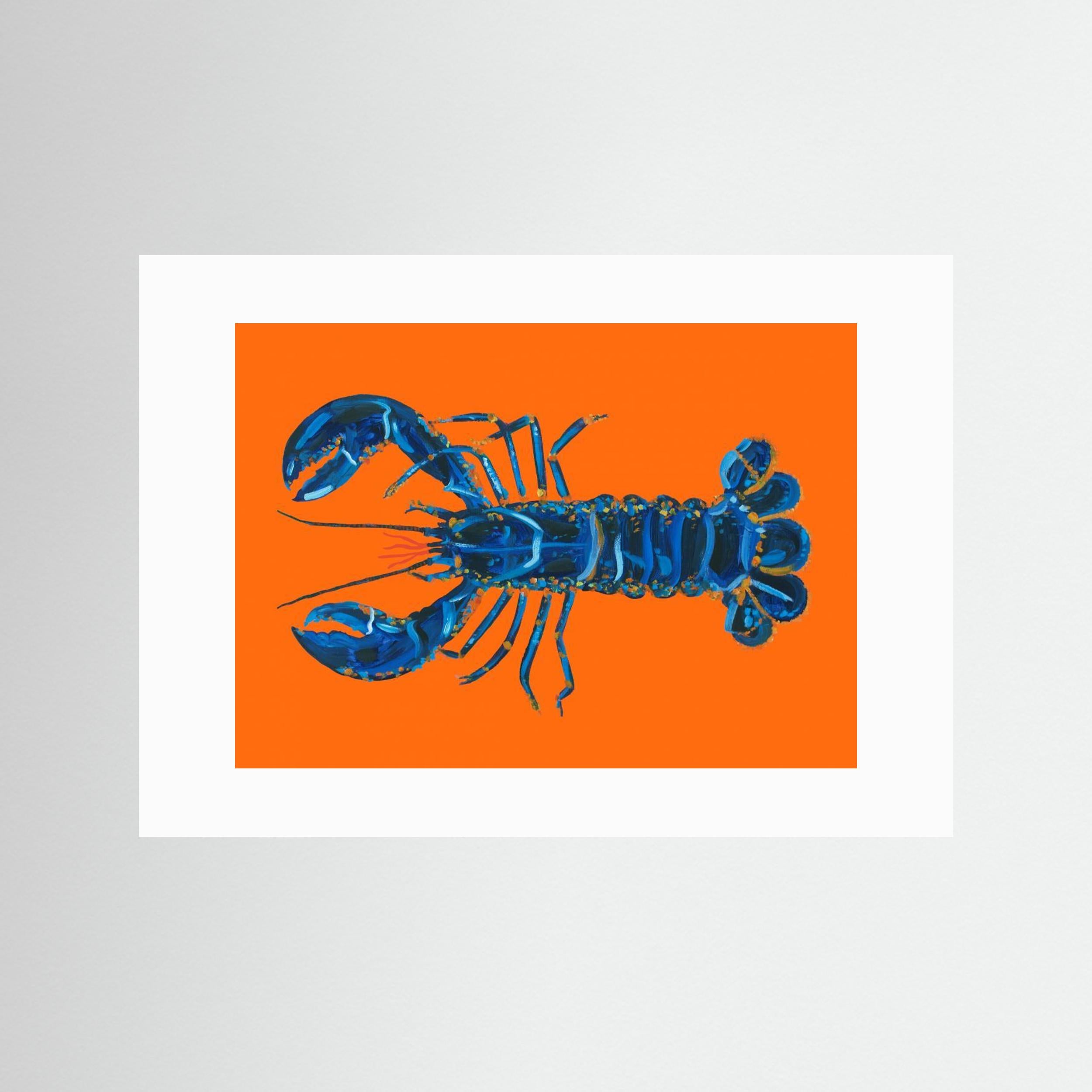 Lobster On Orange by Alice Straker