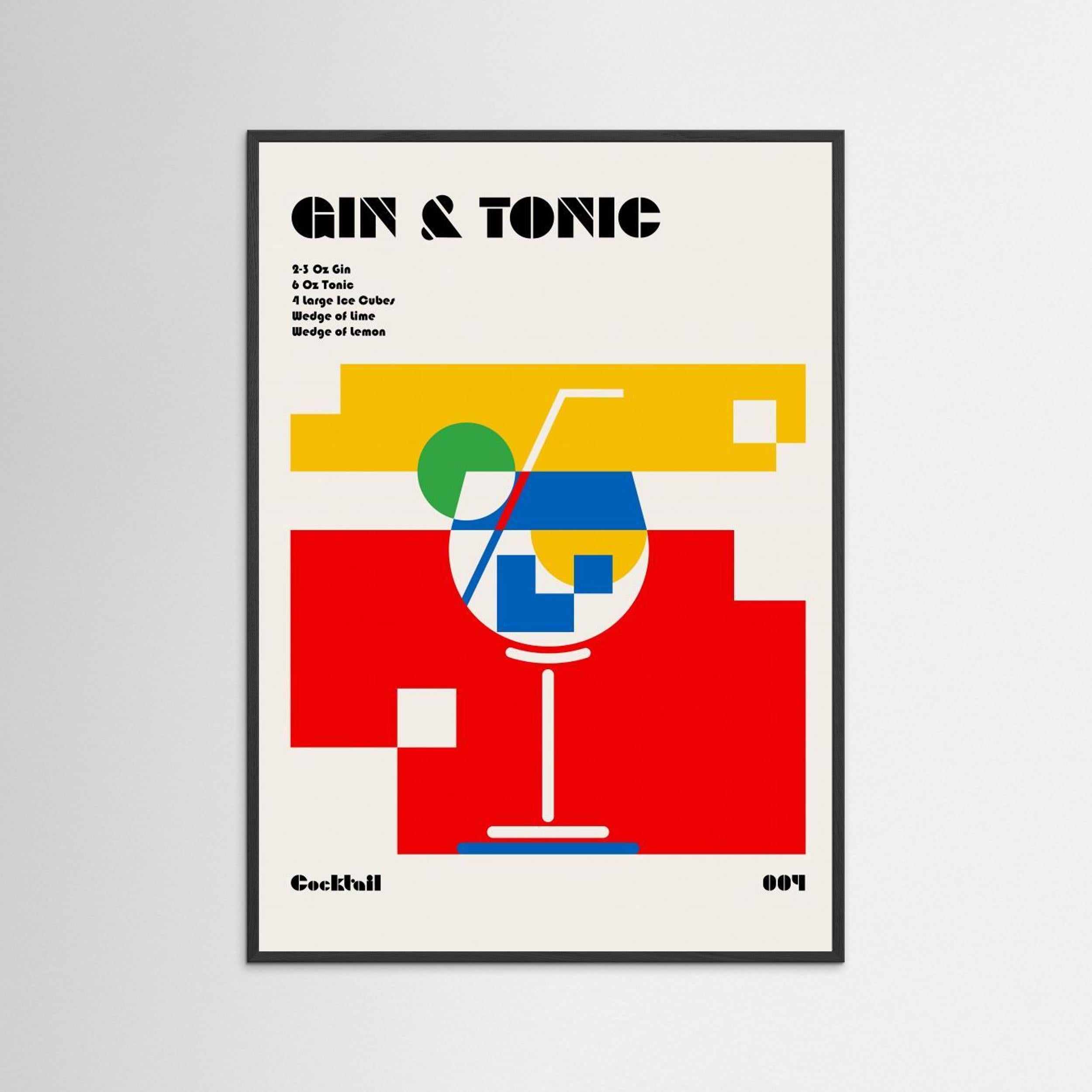 Gin &amp; Tonic Bauhaus Cocktail by Retrodrome
