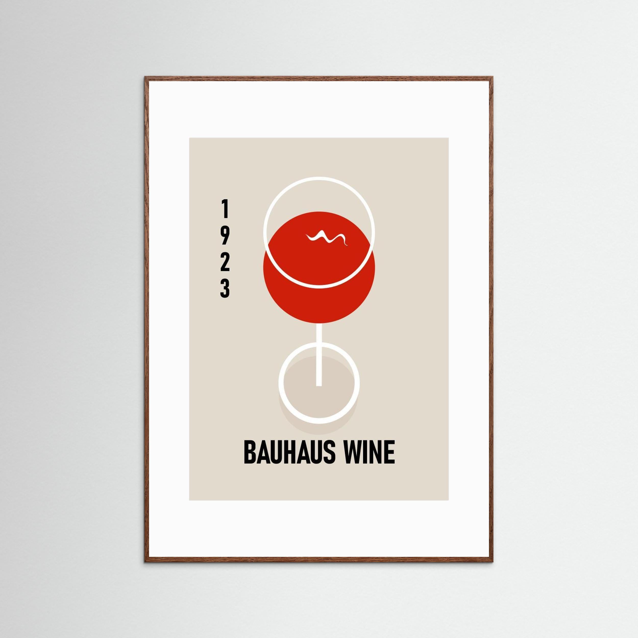 Bauhaus Wine by Sannel Larson - Fine Art Paper Print - dreamtprint.art - 14 x 21 cm / 5 x 8″ (A5)