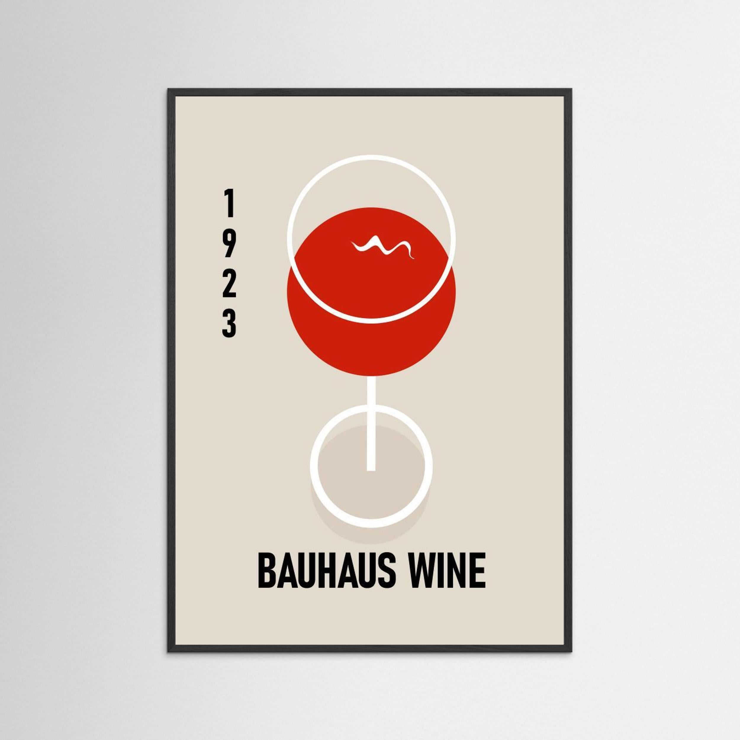 Bauhaus Wine by Sannel Larson - Fine Art Paper Print - dreamtprint.art - 14 x 21 cm / 5 x 8″ (A5)