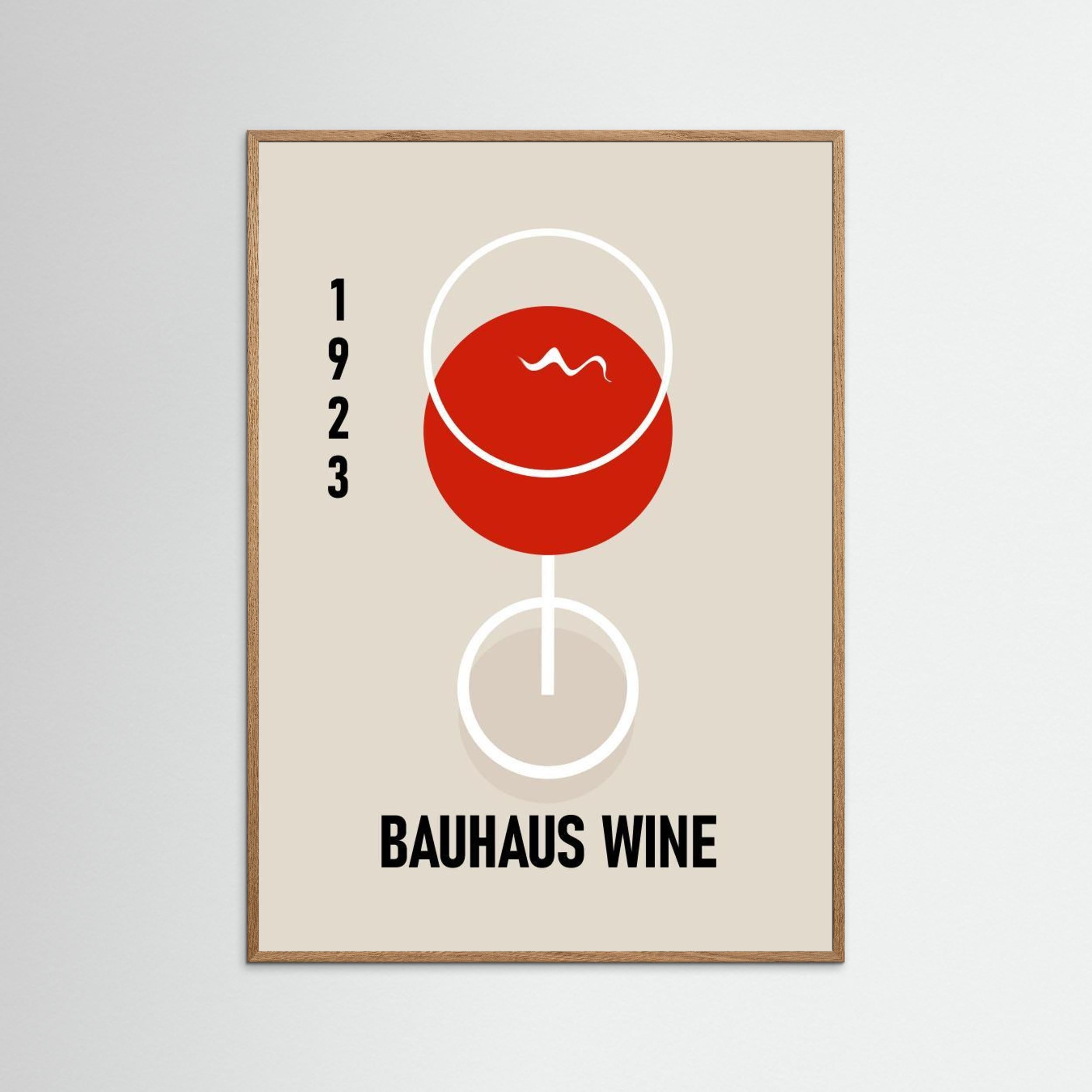 Bauhaus Wine by Sannel Larson - Fine Art Paper Print - dreamtprint.art - 14 x 21 cm / 5 x 8″ (A5)