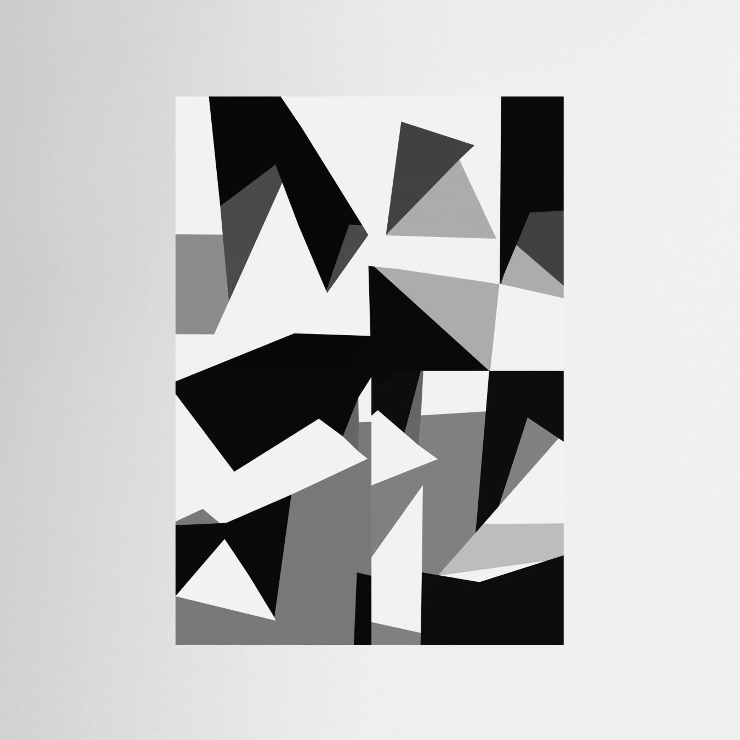 Black And White Triangles 02 by Little Dean - Fine Art Paper Print - dreamtprint.art - 14 x 21 cm / 5 x 8″ (A5)