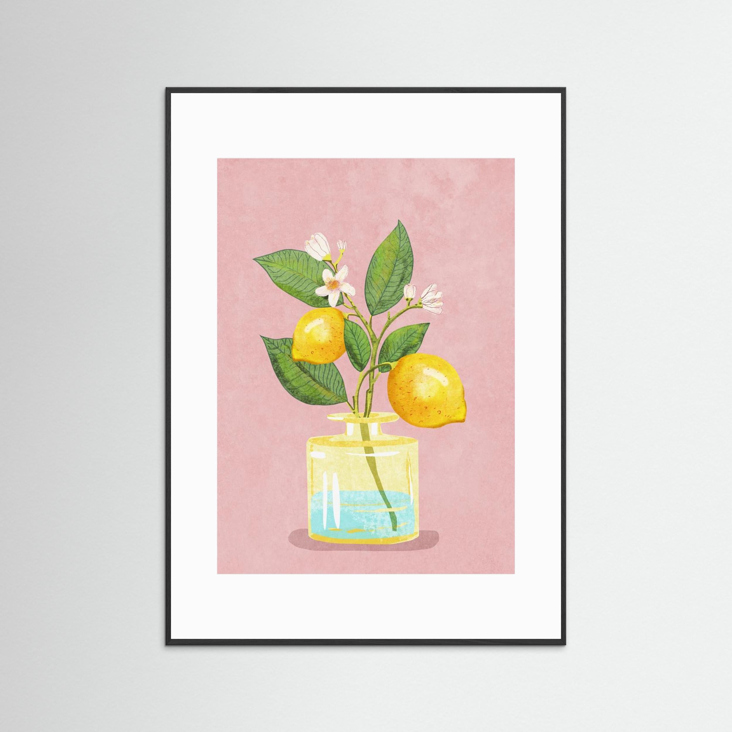 Lemon Bunch In Vase by Raissa Oltmanns