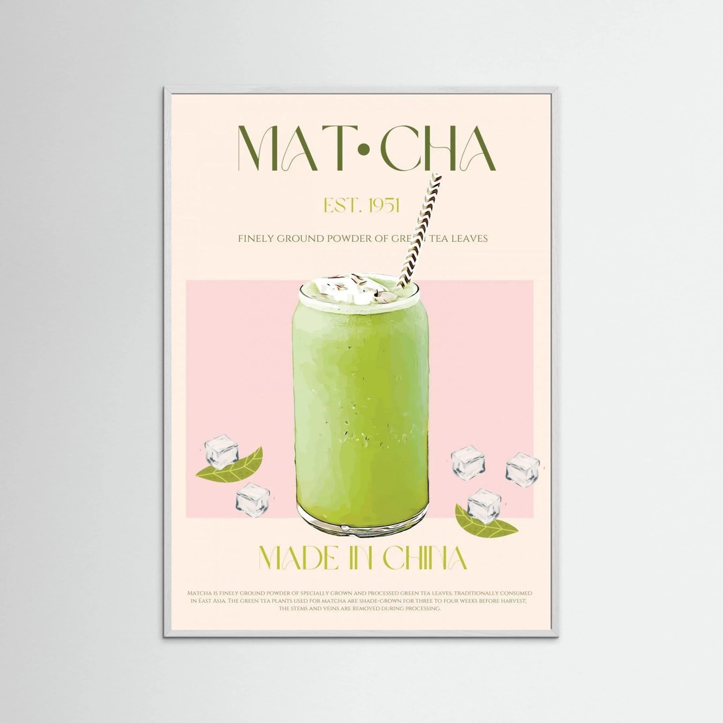 Chilled Matcha Drink by Nazma Khokhar - Fine Art Paper Print - dreamtprint.art - 14 x 21 cm / 5 x 8″ (A5)