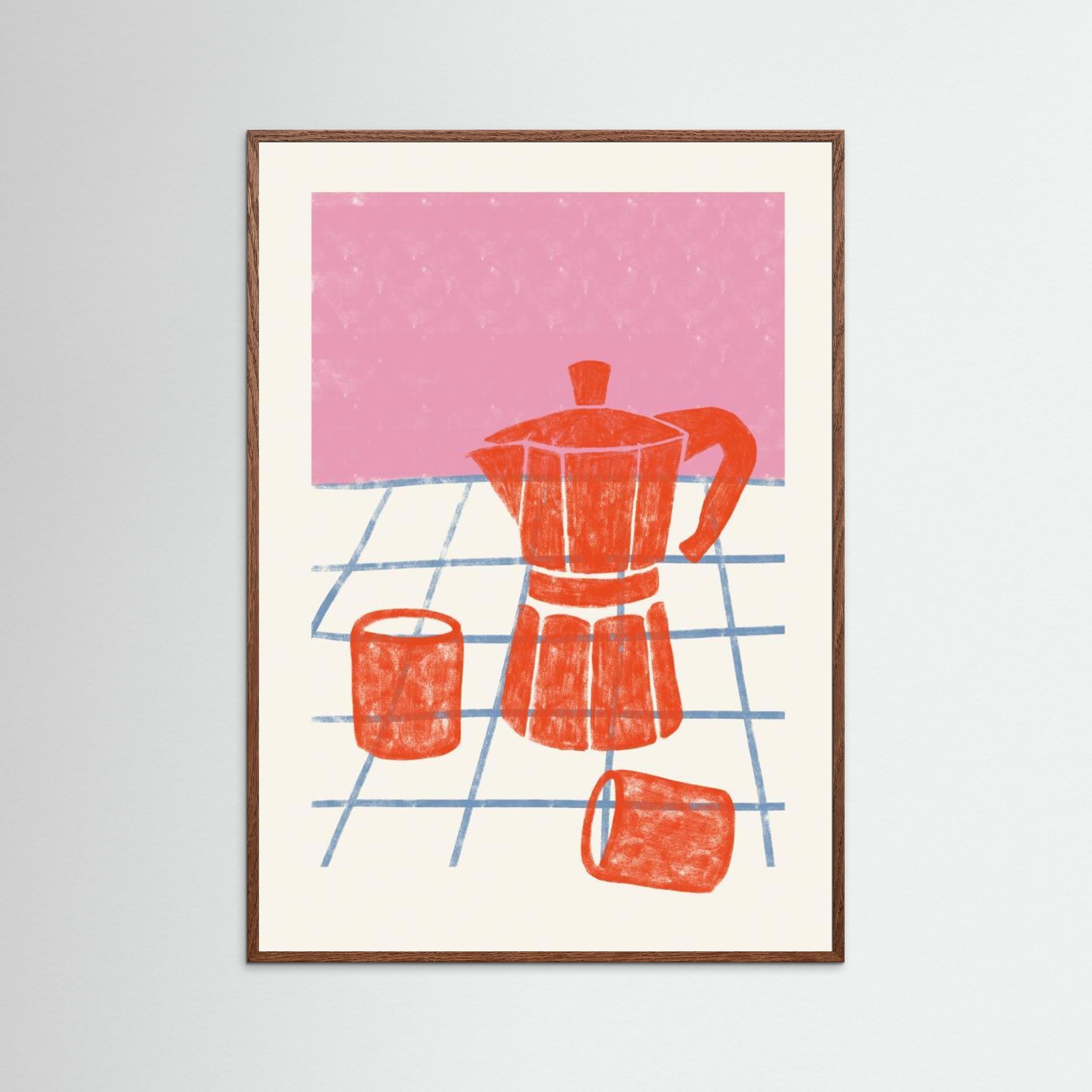 COFFEE TIME by Gulcihan Ozguc - Fine Art Paper Print - dreamtprint.art - 14 x 21 cm / 5 x 8″ (A5)